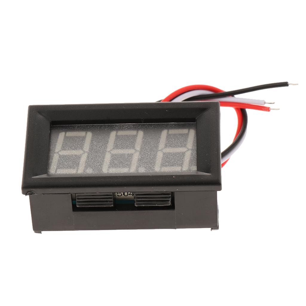 Digital DC Voltmeter, 0.56in Green LED Display, DC 100V for Electric Vehicle