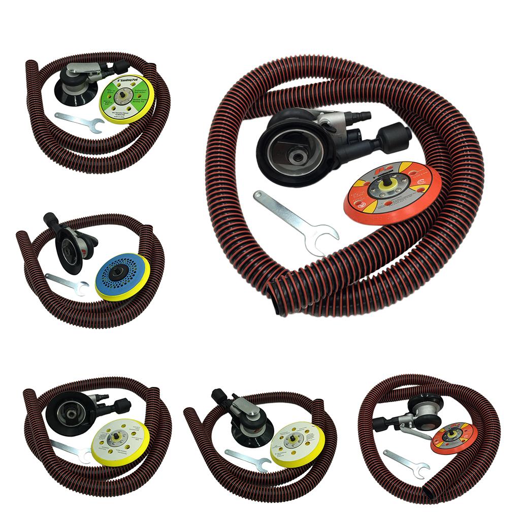 Air Random Orbital Palm Sander with Pad Dual Action Pneumatic 5-inch 6-hole Standard