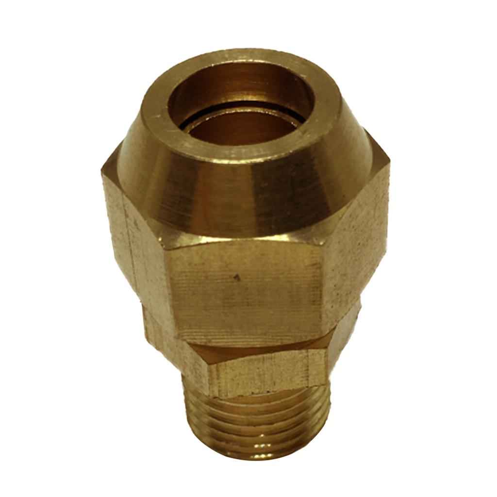 Brass 1/4" Male Adapter Connector Thread Fittings Tube with Flaring φ10mm