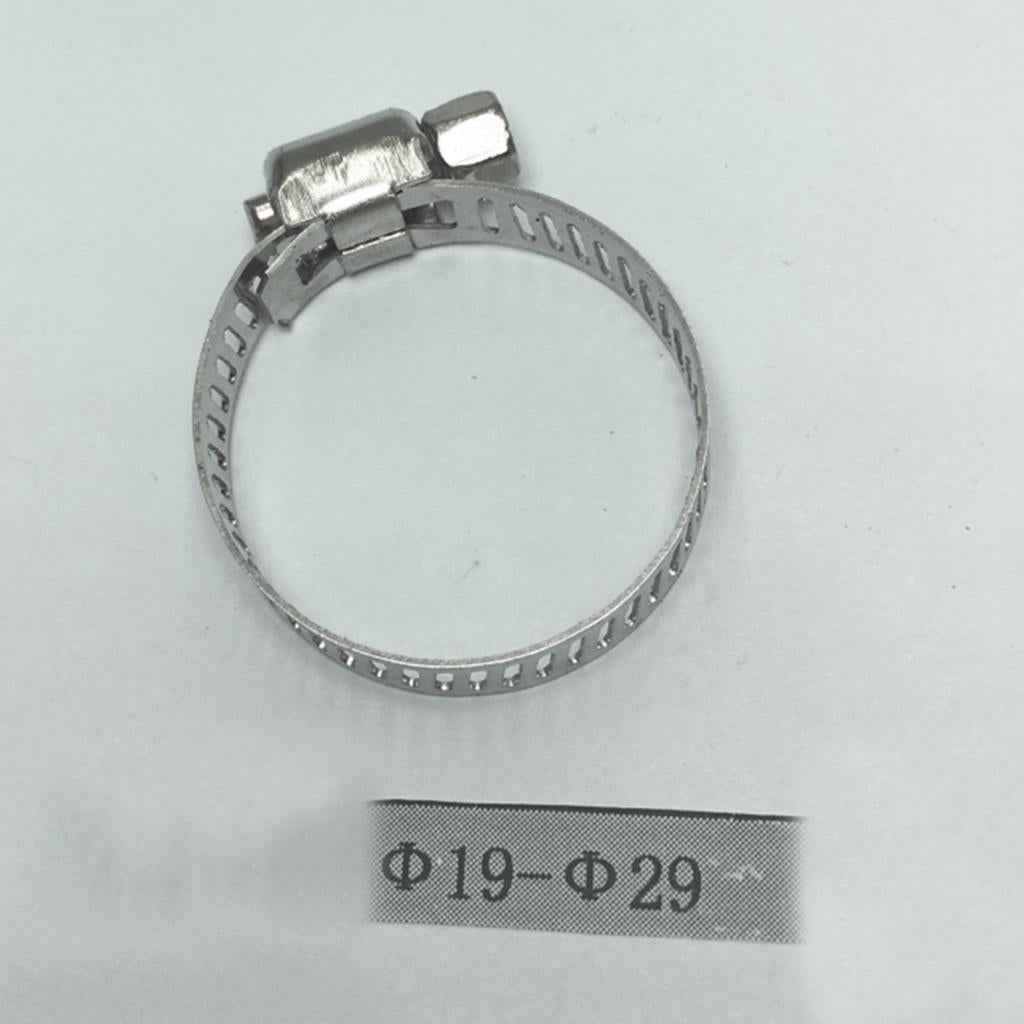 SS Hose Clamp Adjust Fuel Line Pipe Worm Gear Clip Clamp Fasterner 19-29mm