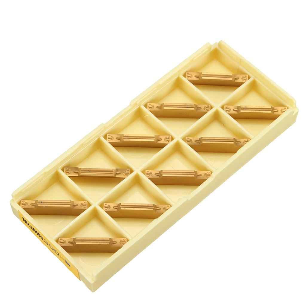 10pcs MGMN300-M Width Carbide Inserts for MGEHR/MGIVR Grooving Cut-Off Tool