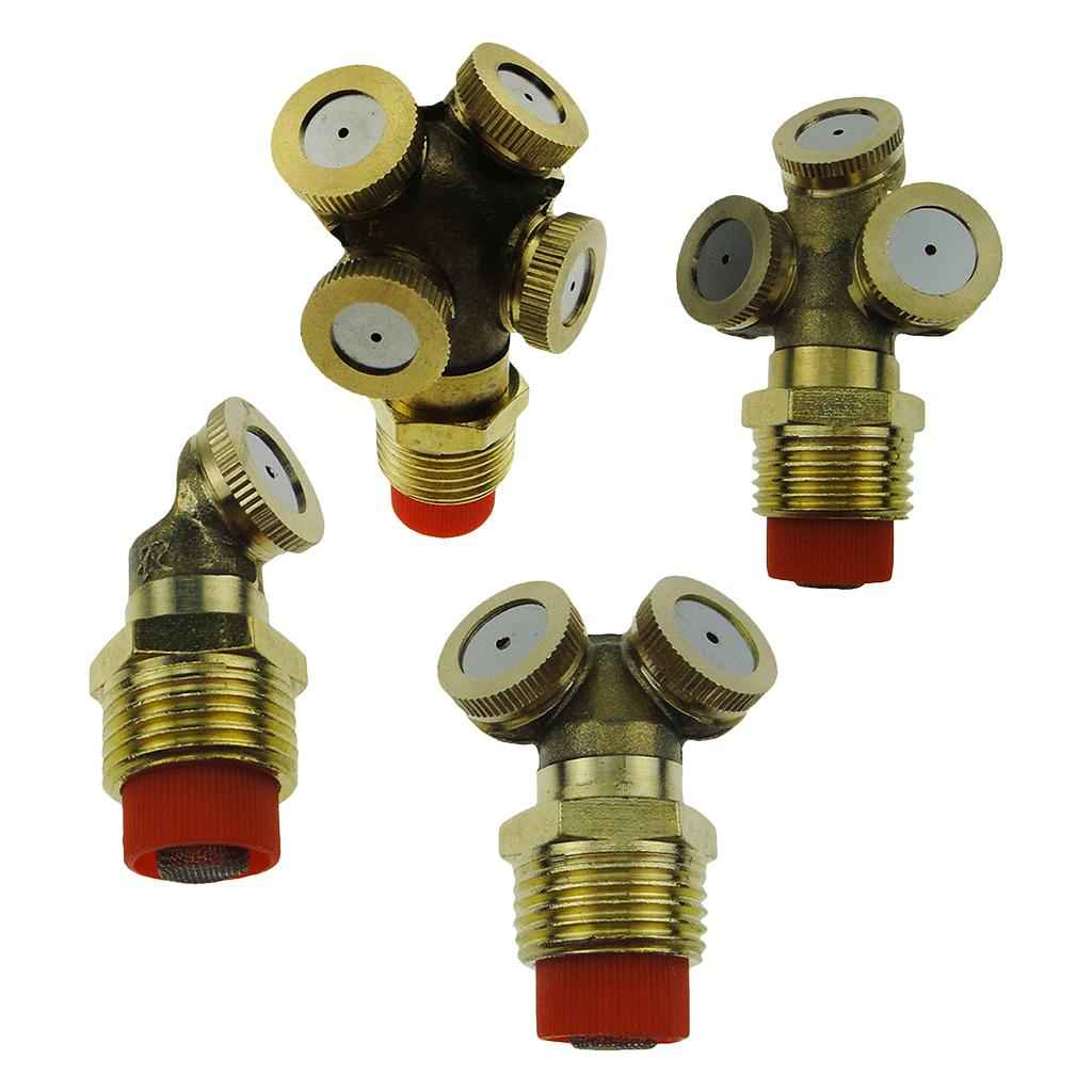 Brass Misting Water Spray Nozzles Atomization with Filter Cooling System