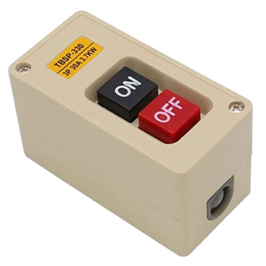 TBSP-330 3 Phase 3.7Kw 30A Power Push Button Switch Station ON/OFF Lock Tend