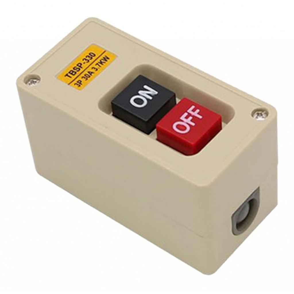 TBSP-330 3 Phase 3.7Kw 30A Power Push Button Switch Station ON/OFF Lock Tend