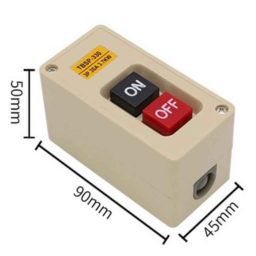 TBSP-330 3 Phase 3.7Kw 30A Power Push Button Switch Station ON/OFF Lock Tend