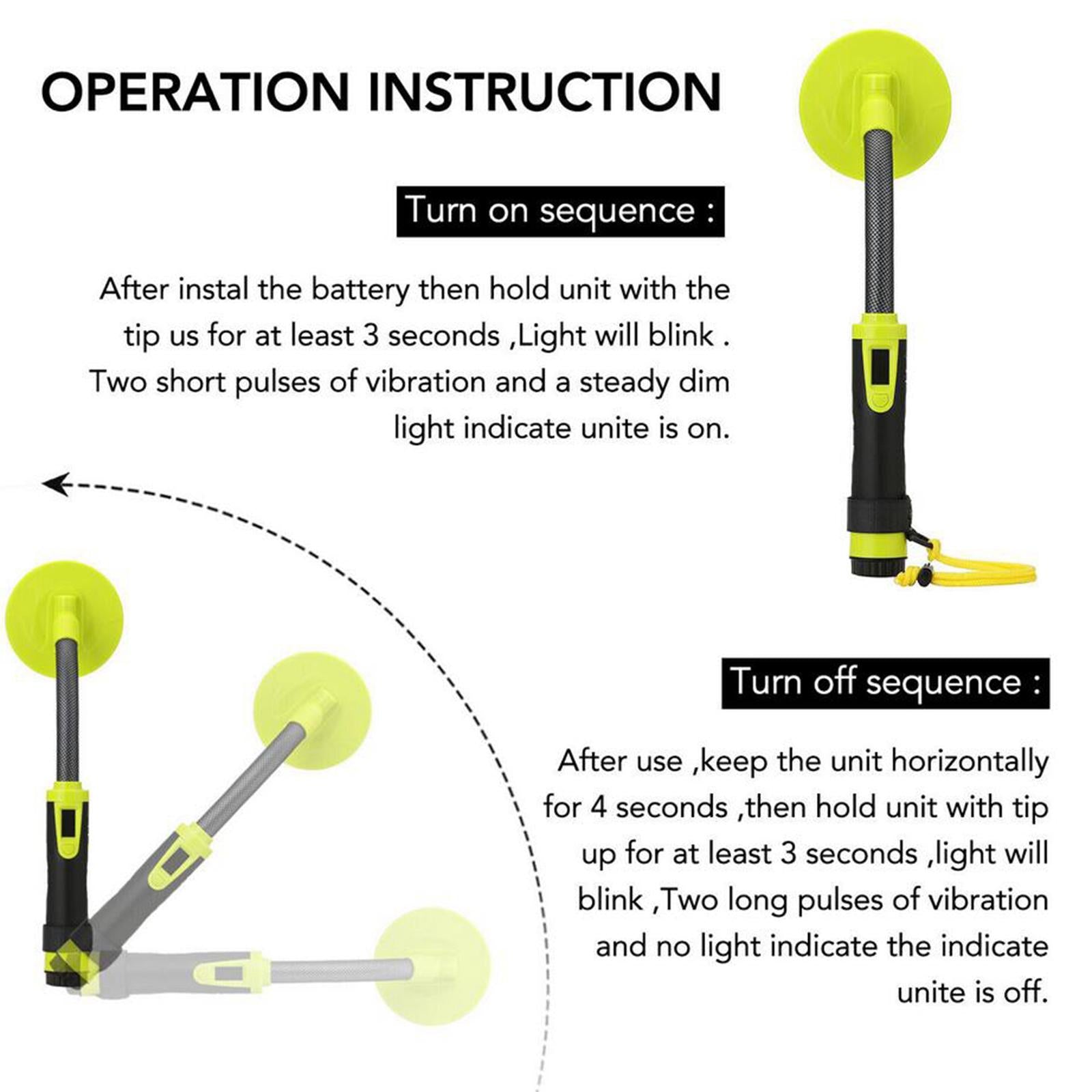 Professional Metal Detector Finder Gold Digger, Waterproof and High Accuracy Green