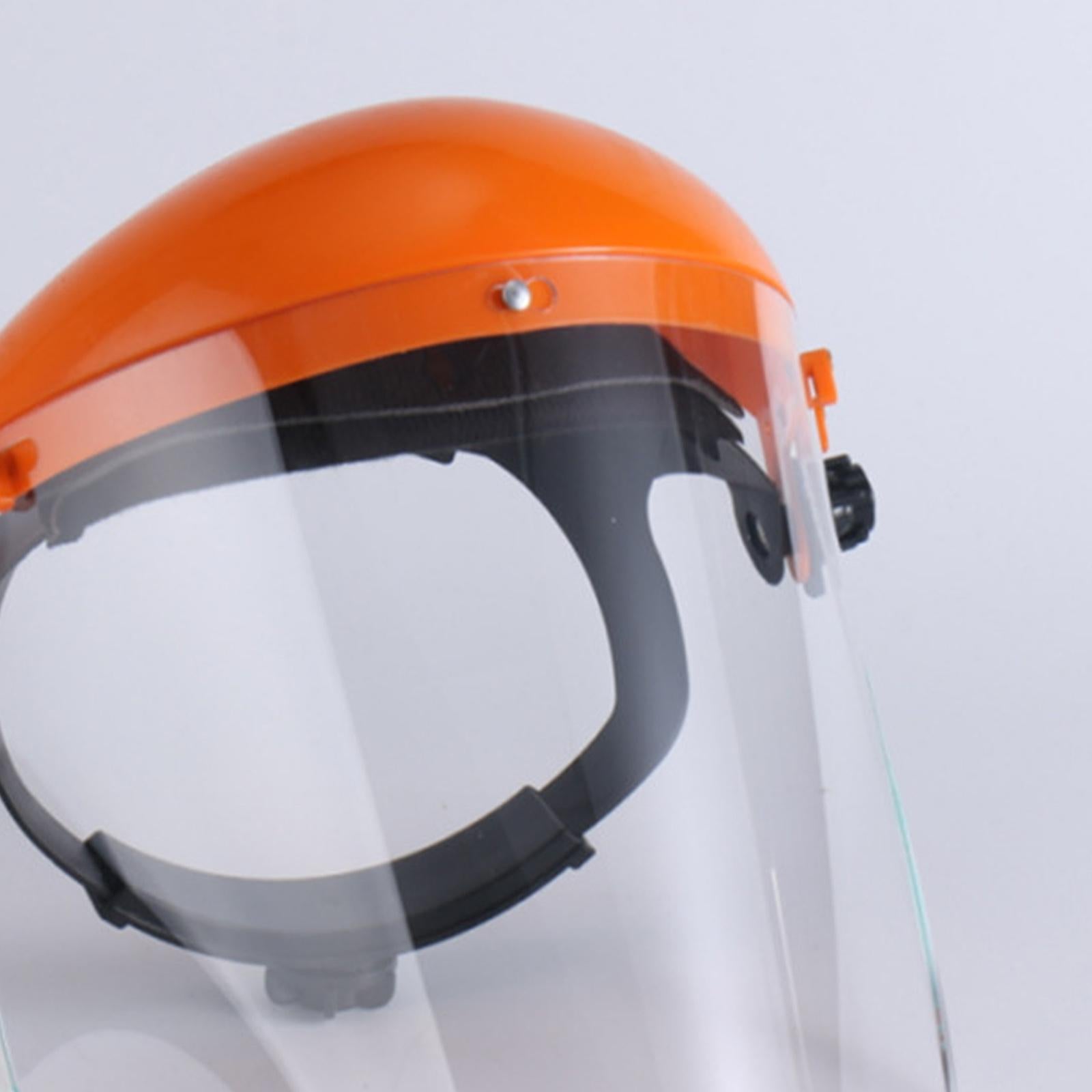 Anti Fog Face Shield Clear Work Guard Welding Headgear for Men and Women orange