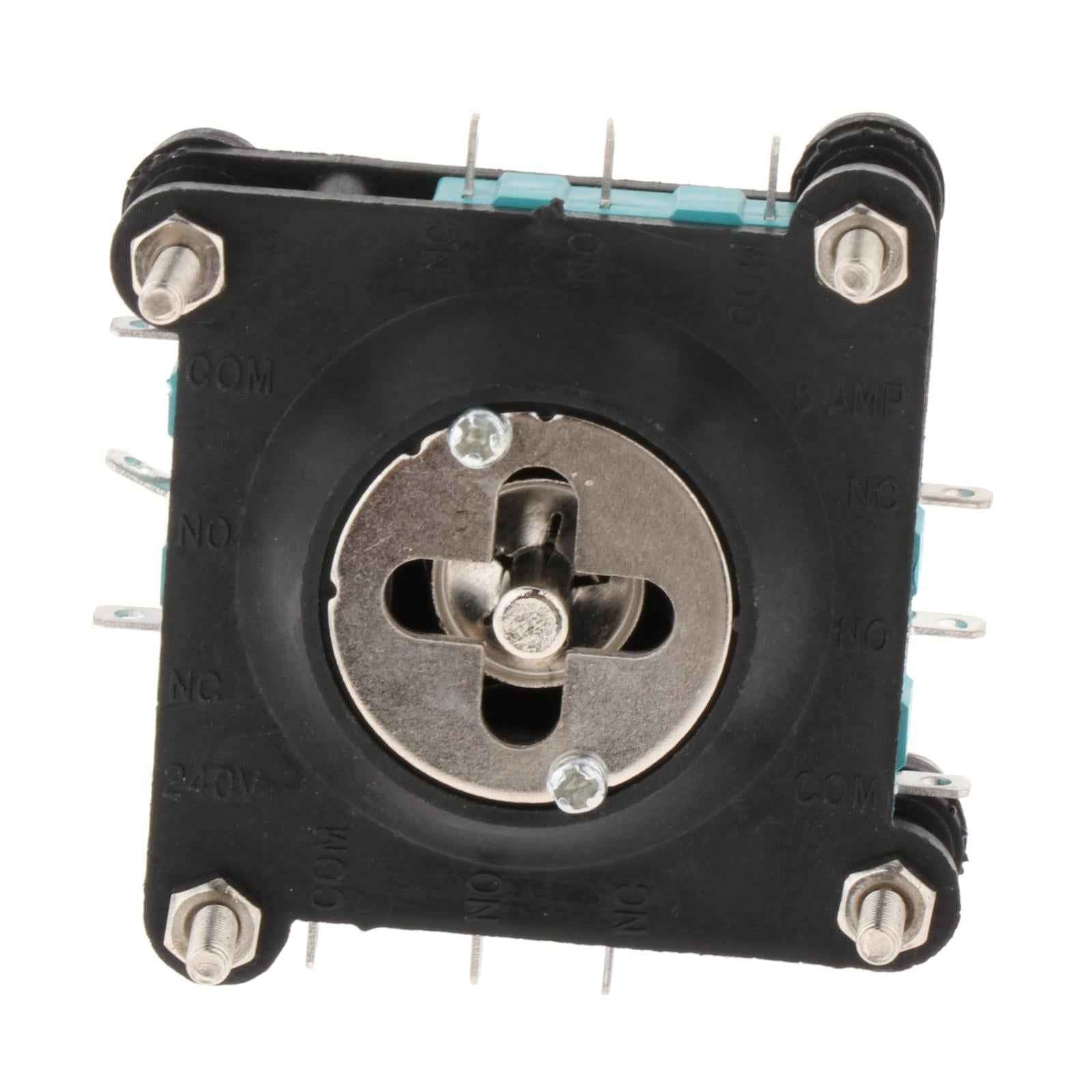 240V 5A 4NO 4NC Momentary 2.5mm Fixing Thread Joystick Switch CV4-YQ-04R2G