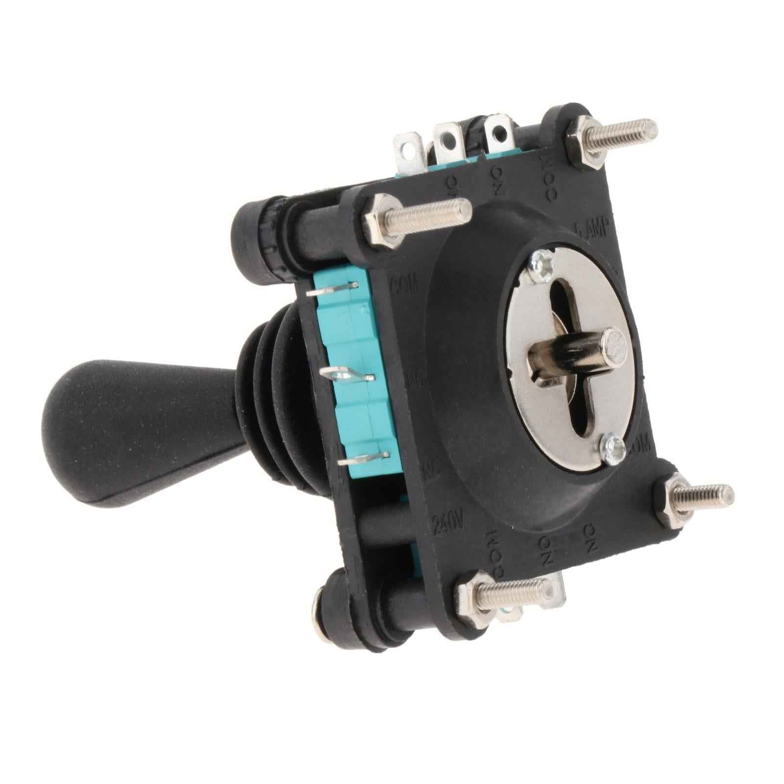 240V 5A 4NO 4NC Momentary 2.5mm Fixing Thread Joystick Switch CV4-YQ-04R2G