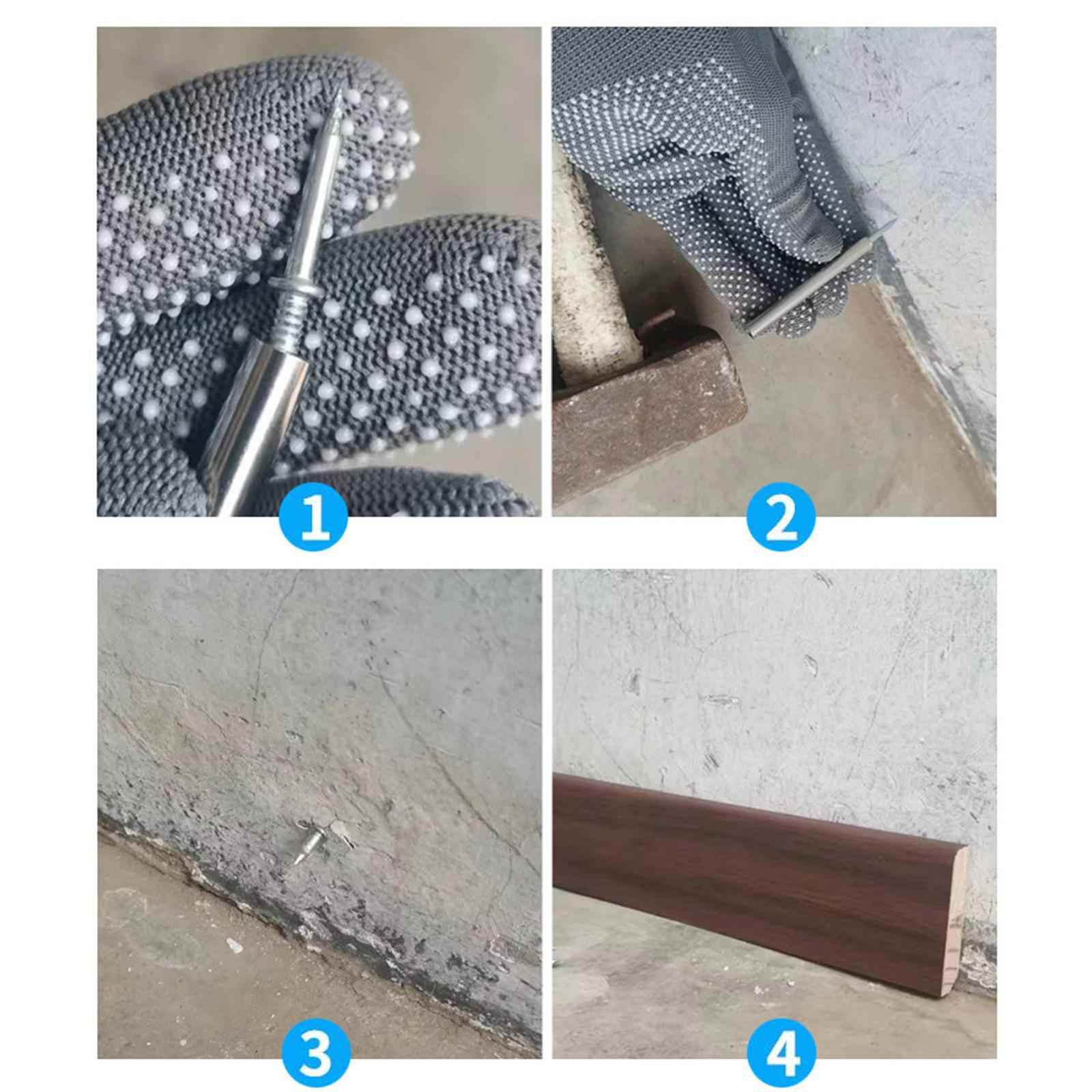 Double Head Skirting Thread Nail with Nail Specific Sleeve Tool Cement Nails 200 pieces