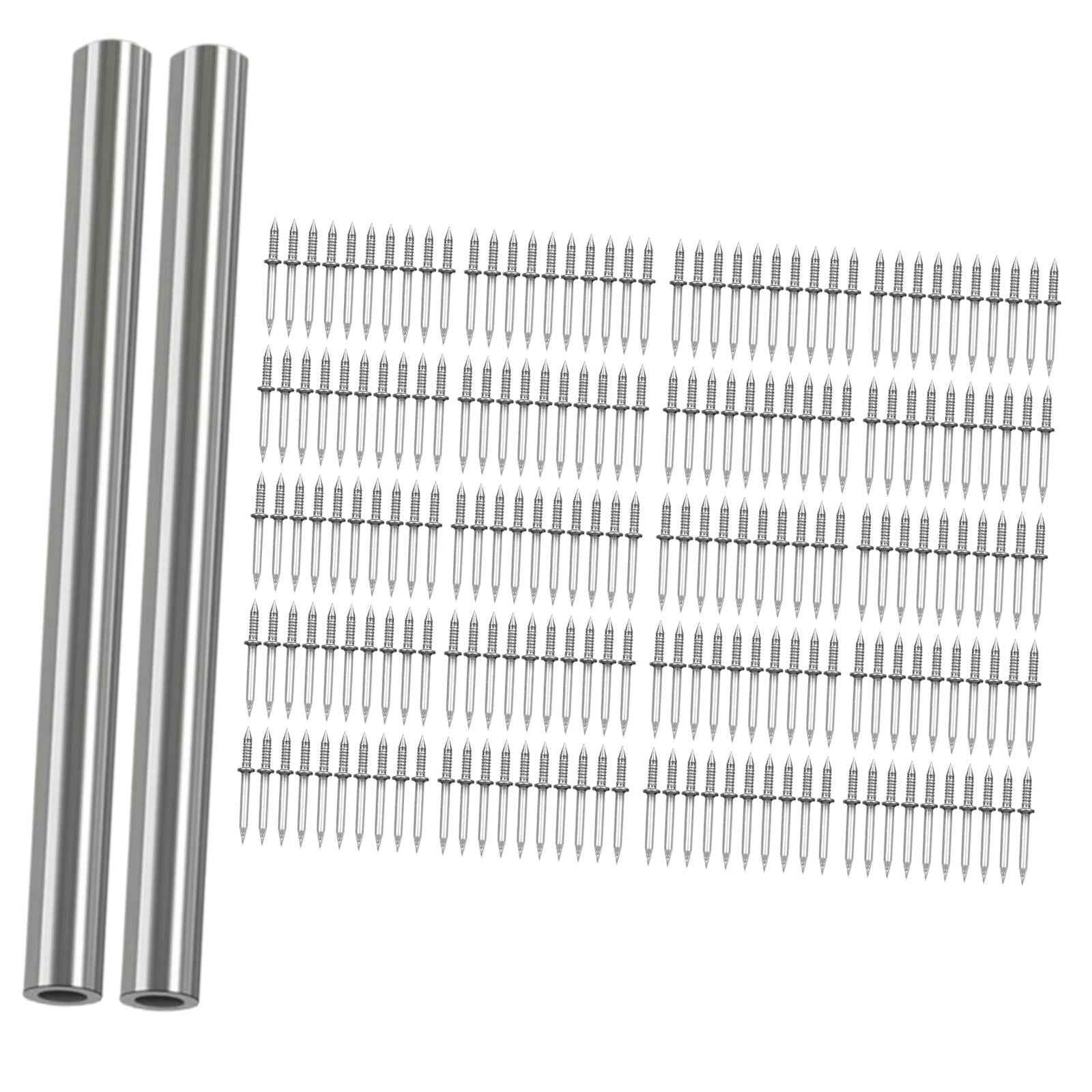 Double Head Skirting Thread Nail with Nail Specific Sleeve Tool Cement Nails 200 pieces