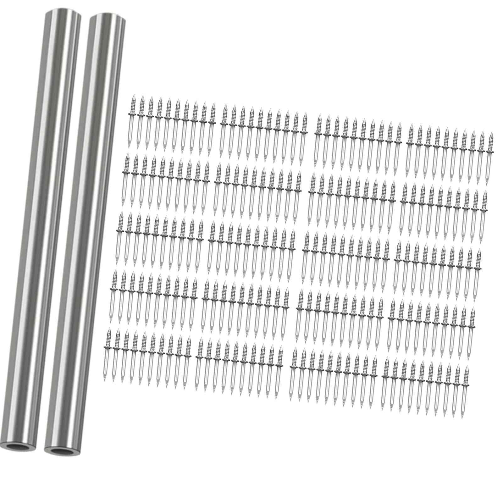 Double Head Skirting Thread Nail with Nail Specific Sleeve Tool Cement Nails 200 pieces