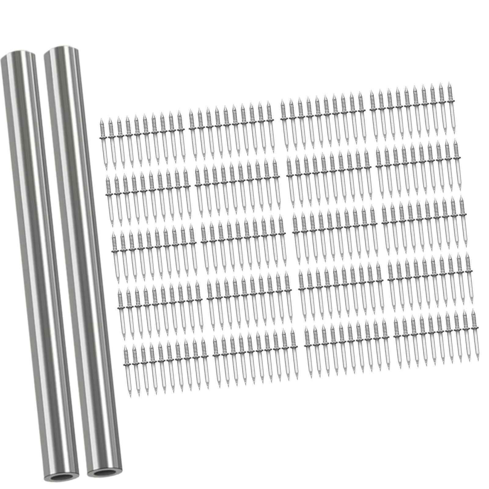 Double Head Skirting Thread Nail with Nail Specific Sleeve Tool Cement Nails 200 pieces