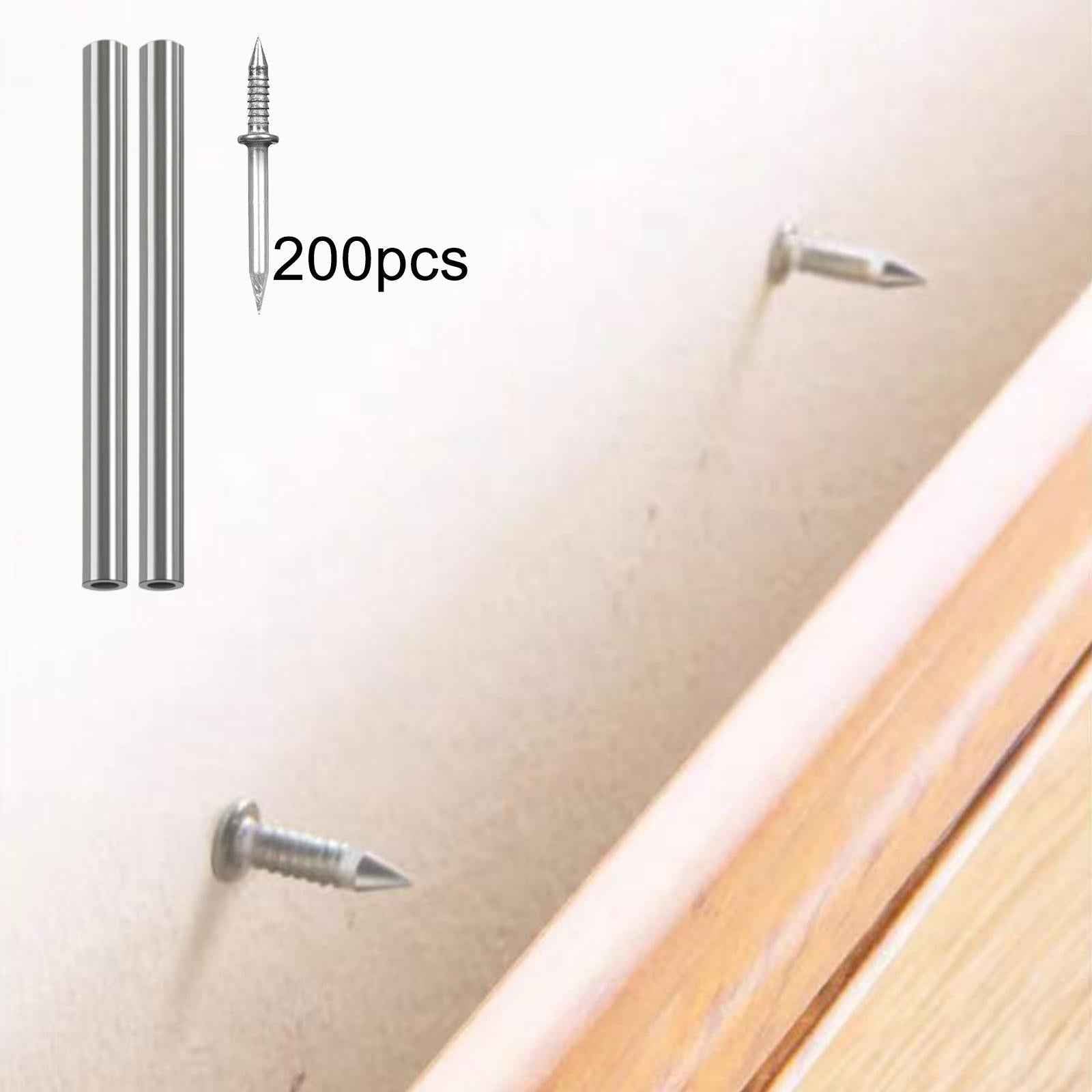 Double Head Skirting Thread Nail with Nail Specific Sleeve Tool Cement Nails 200 pieces