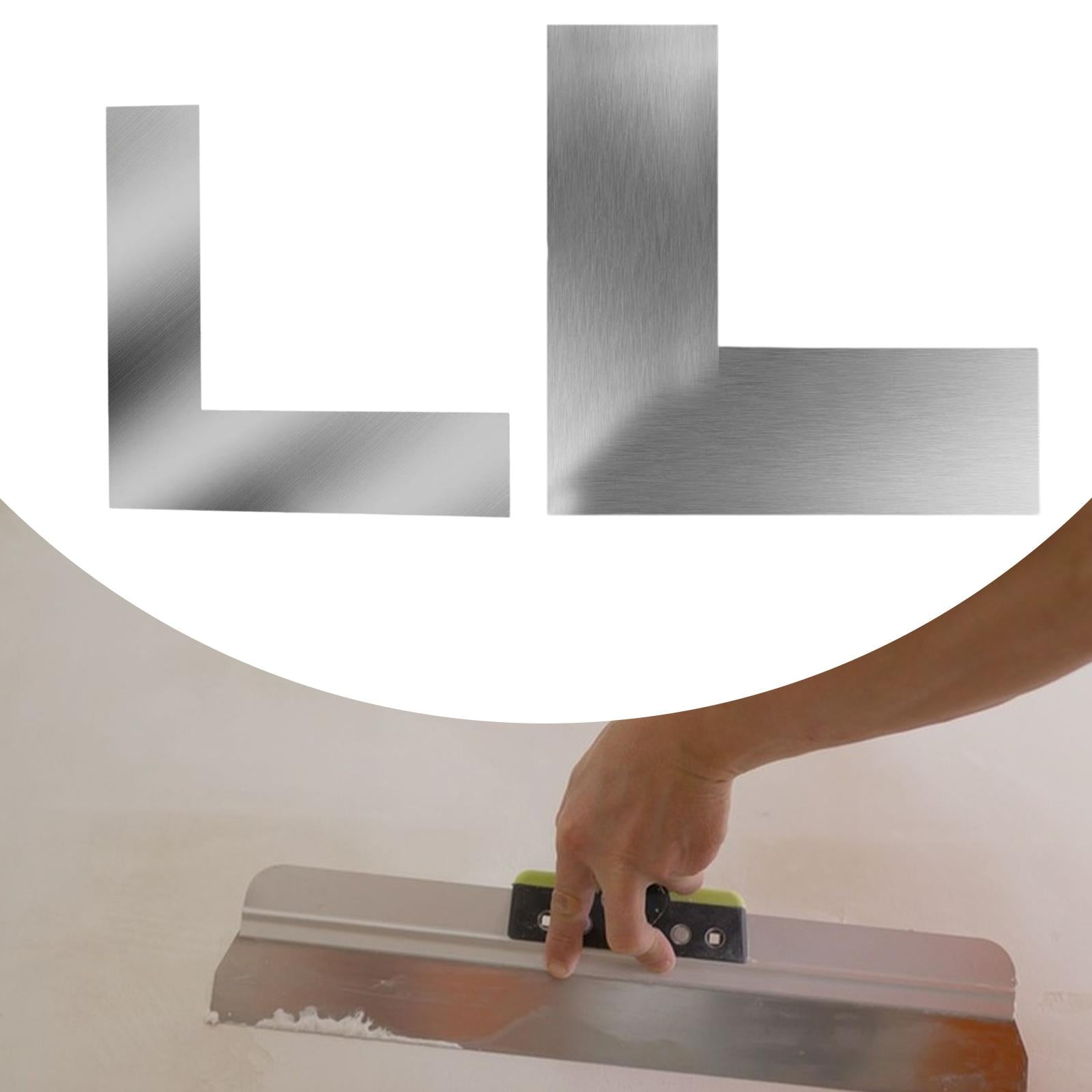90° Outside and Inside Corner Trowel Compact for Plasterboard Concrete Edger 25x25cm