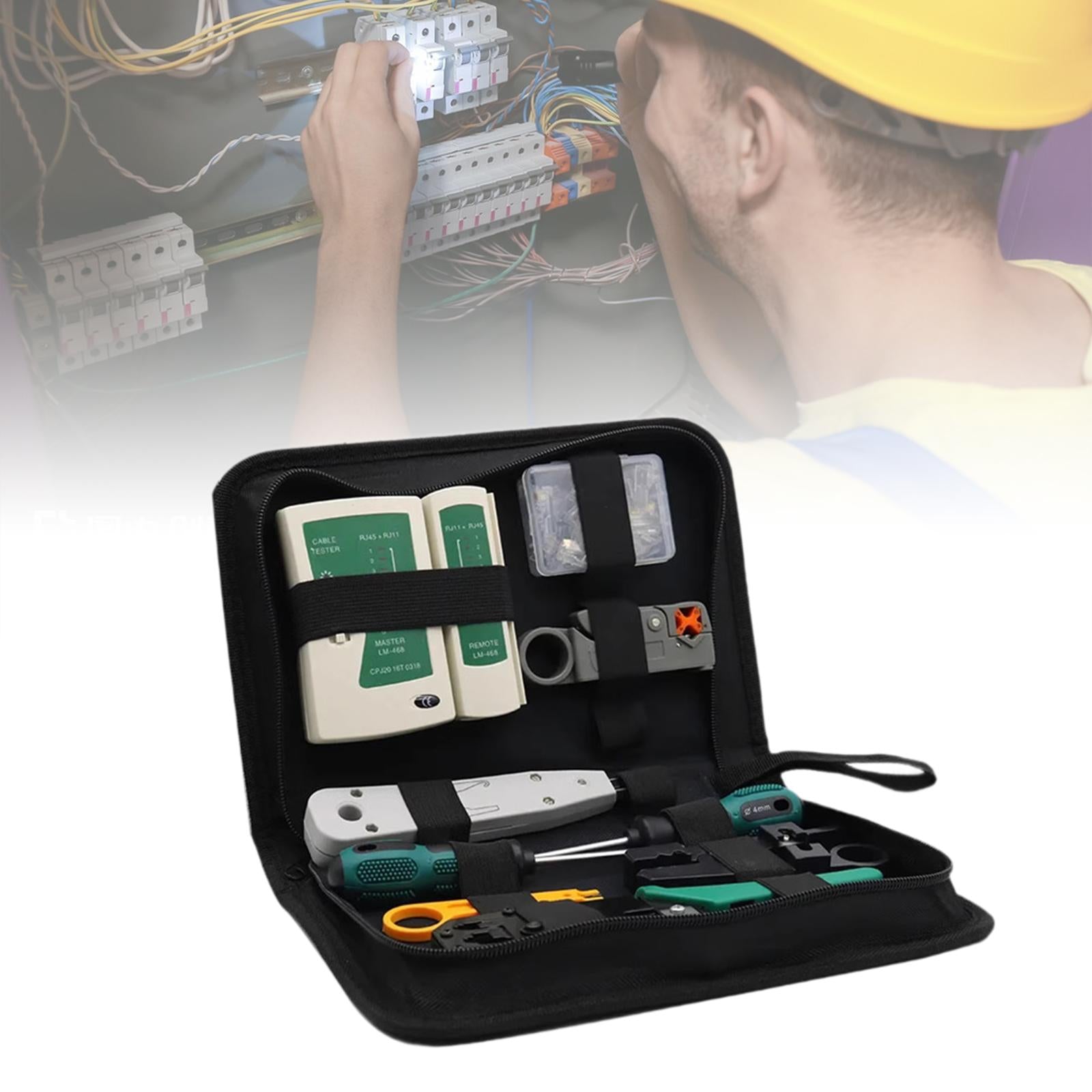 Network Tool Kit 11 in 1 Anti Slip Handle Cable Repair Maintenance Tools Set