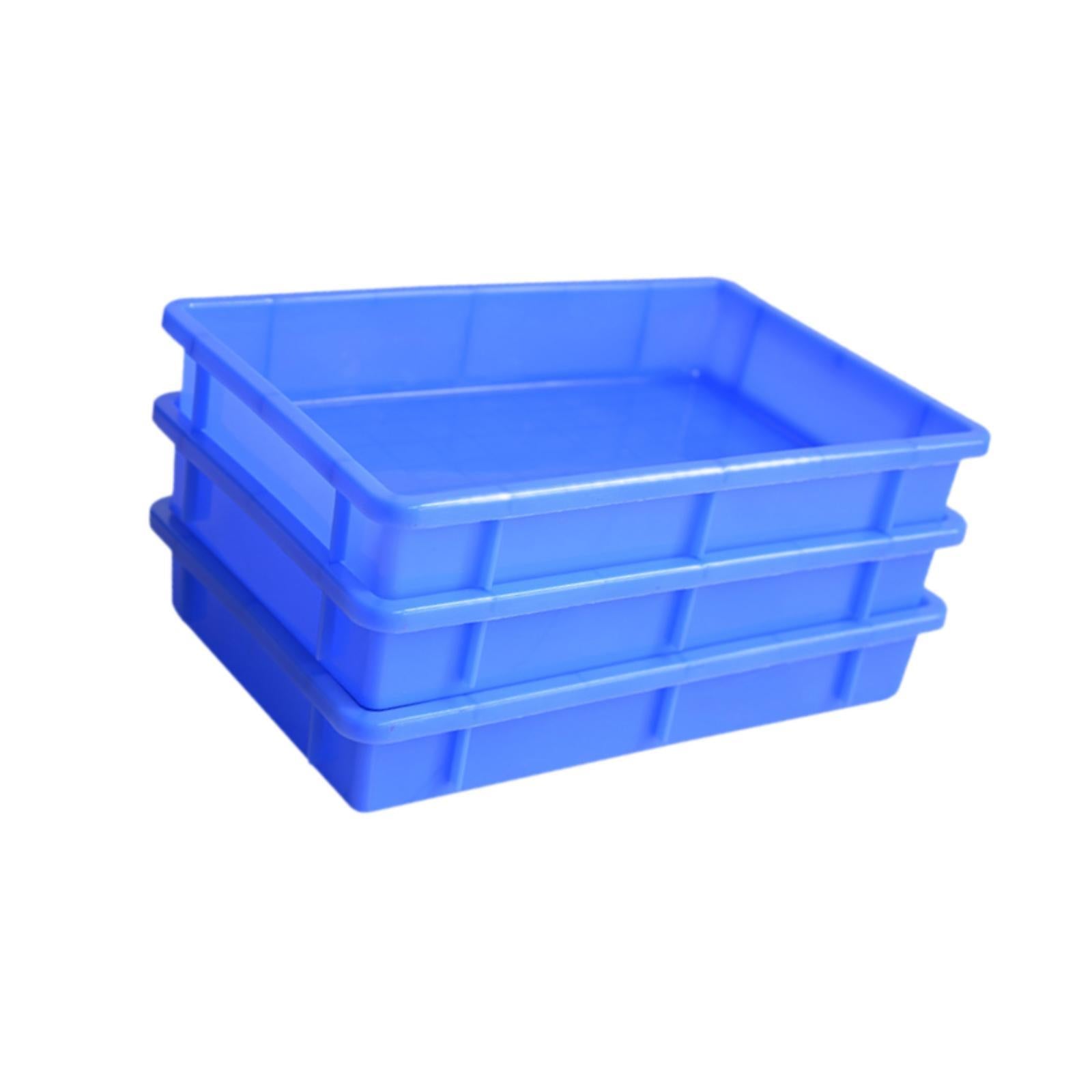 3 Pieces Storage Bins Open Stackable Bins for Shop Crafts Organization Office