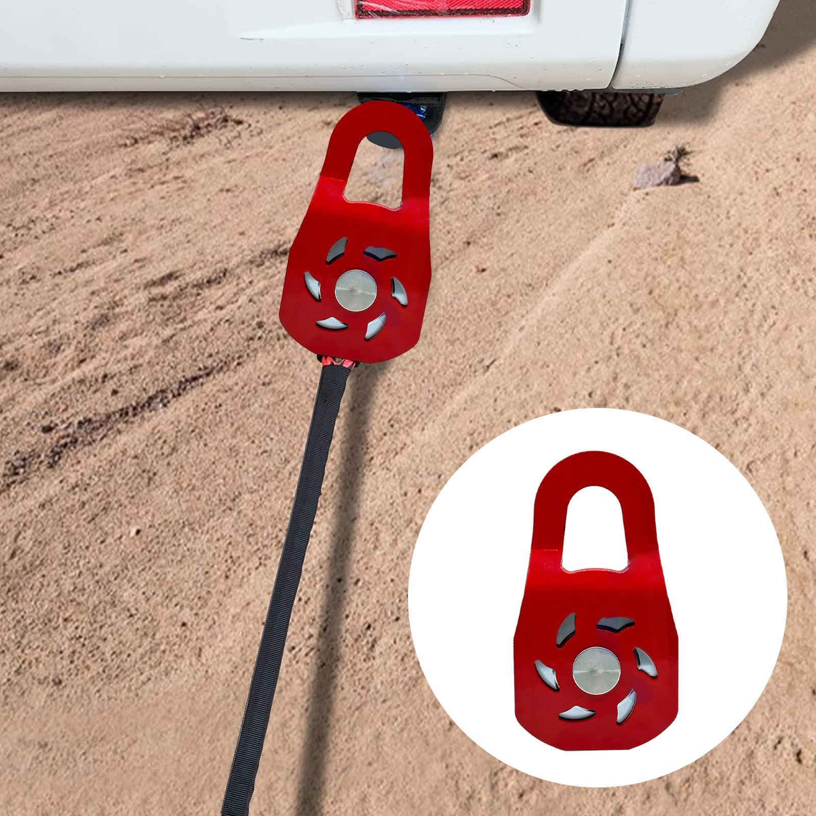 10 Ton Winch Snatch Block Portable Towing Pulley Block for UTV Tractor Truck Red