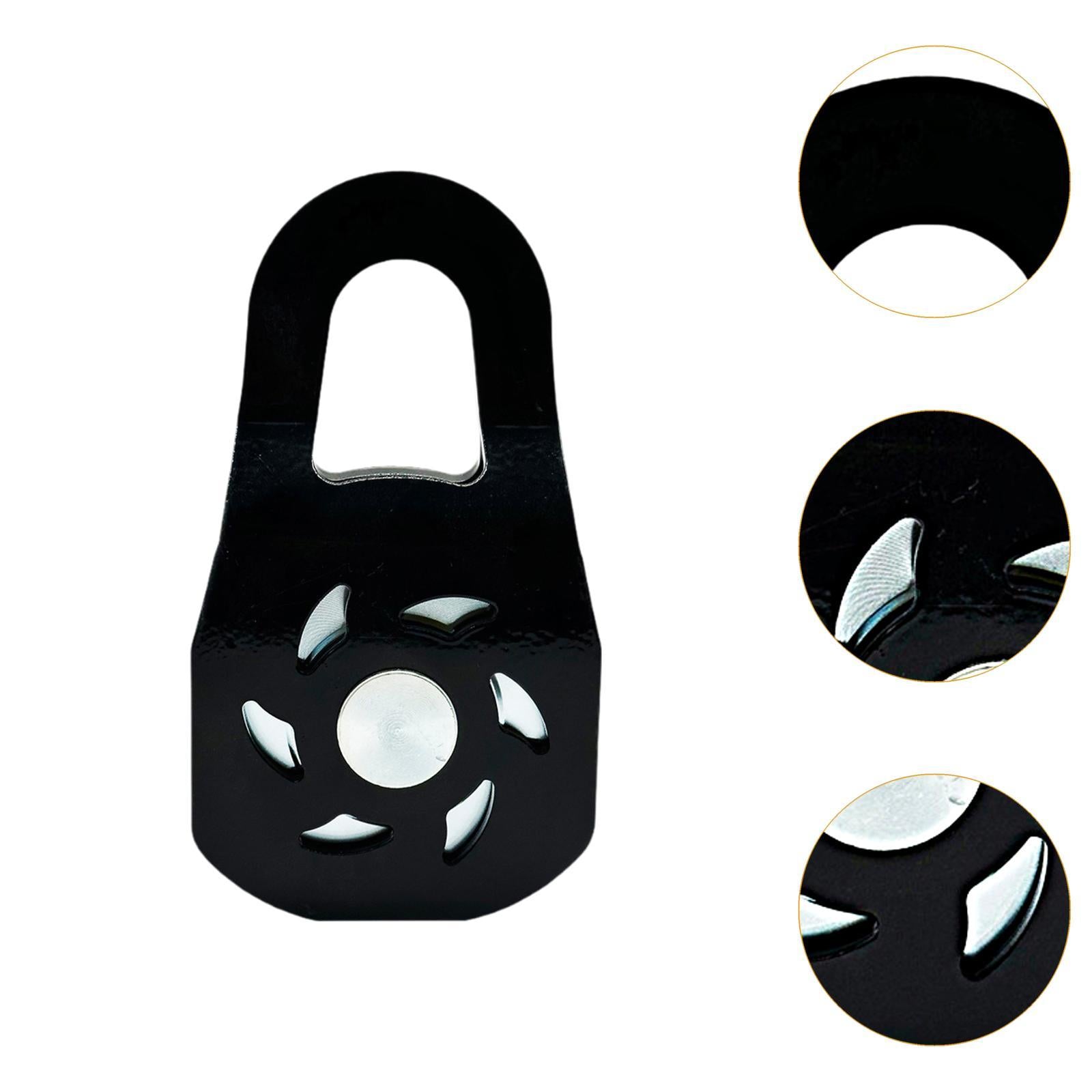 10 Ton Winch Snatch Block Portable Towing Pulley Block for UTV Tractor Truck Black