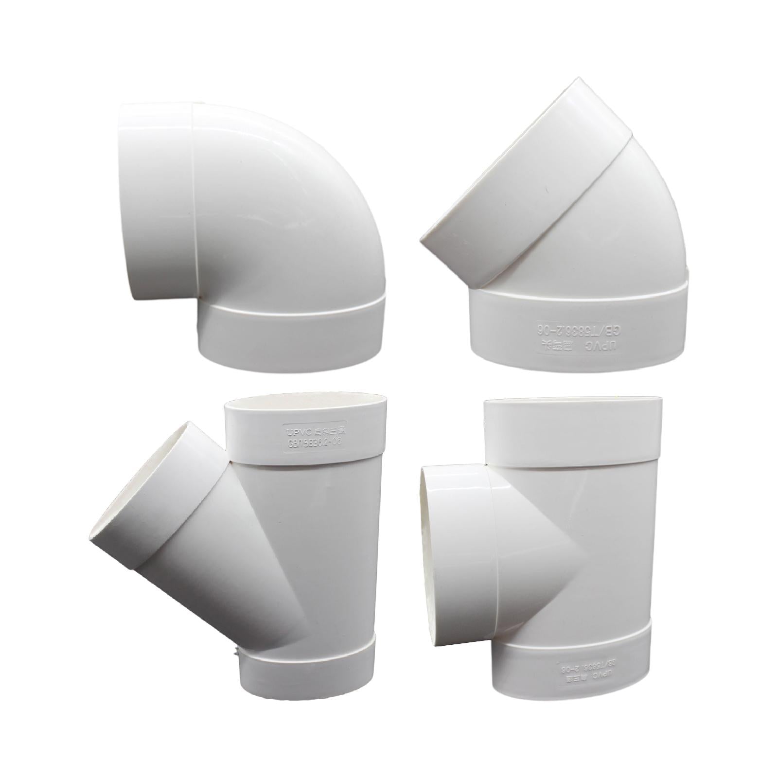 Ventilation Pipe Connector Tool PVC Ducting Adaptor for Hotel Restroom Basin Elbow 17.5cmx12.5cm