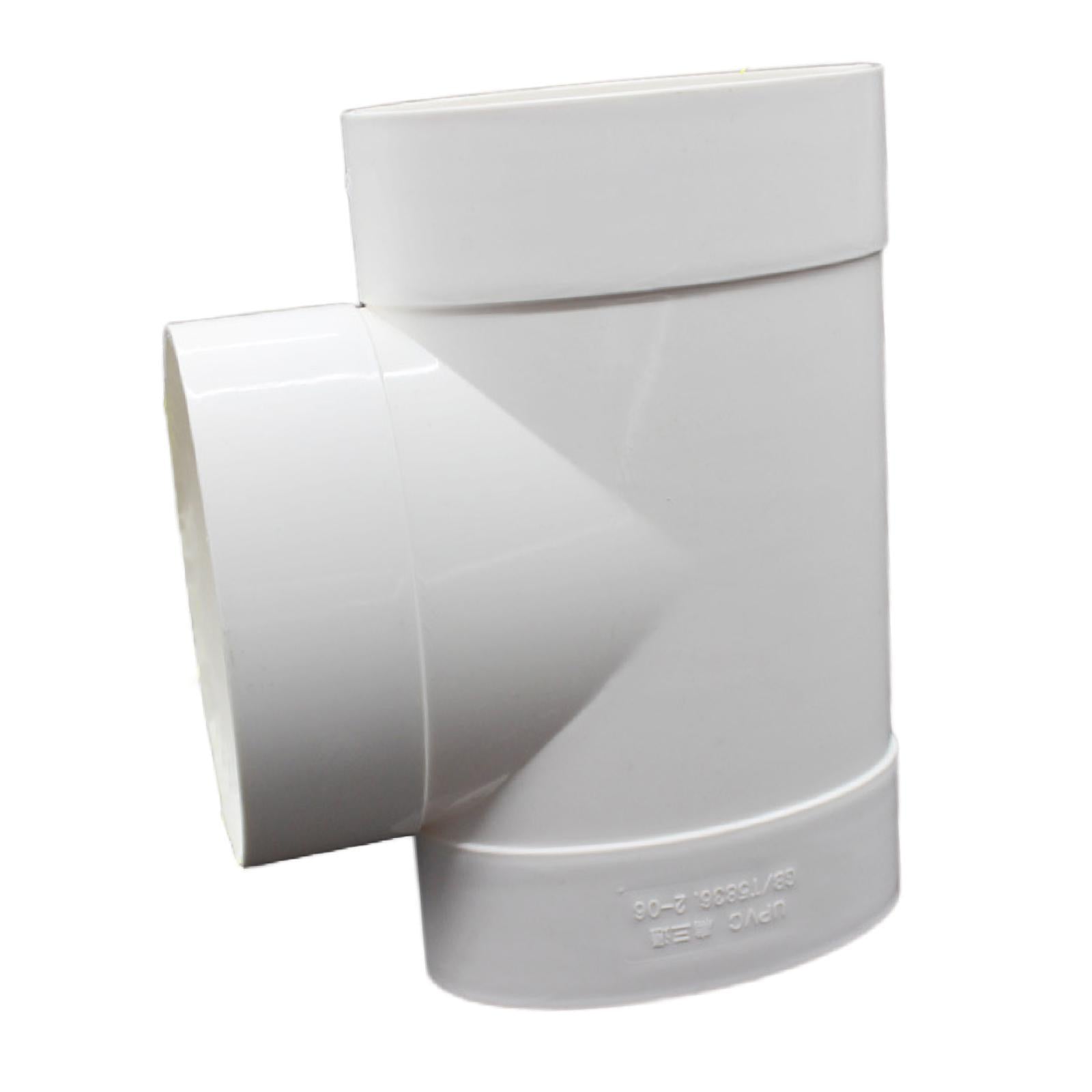 Ventilation Pipe Connector Tool PVC Ducting Adaptor for Hotel Restroom Basin 21.8cmx12.5cm