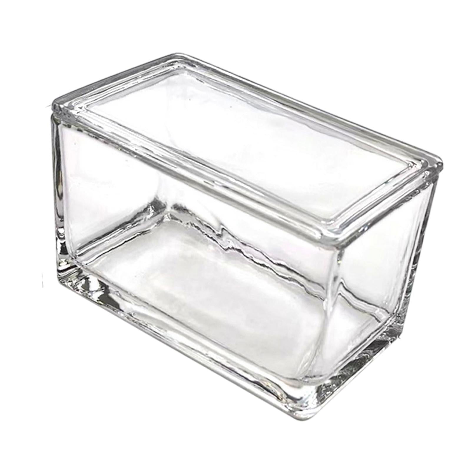 Rectangle Laboratory Glass Staining Jar Professional Accessory Slides Holder 950ml