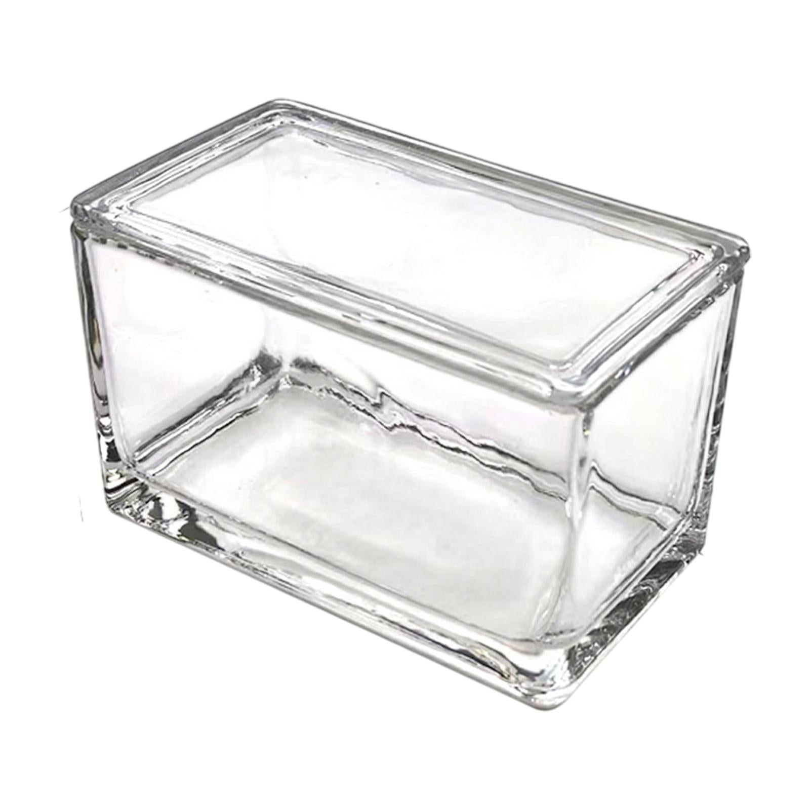 Rectangle Laboratory Glass Staining Jar Professional Accessory Slides Holder 950ml