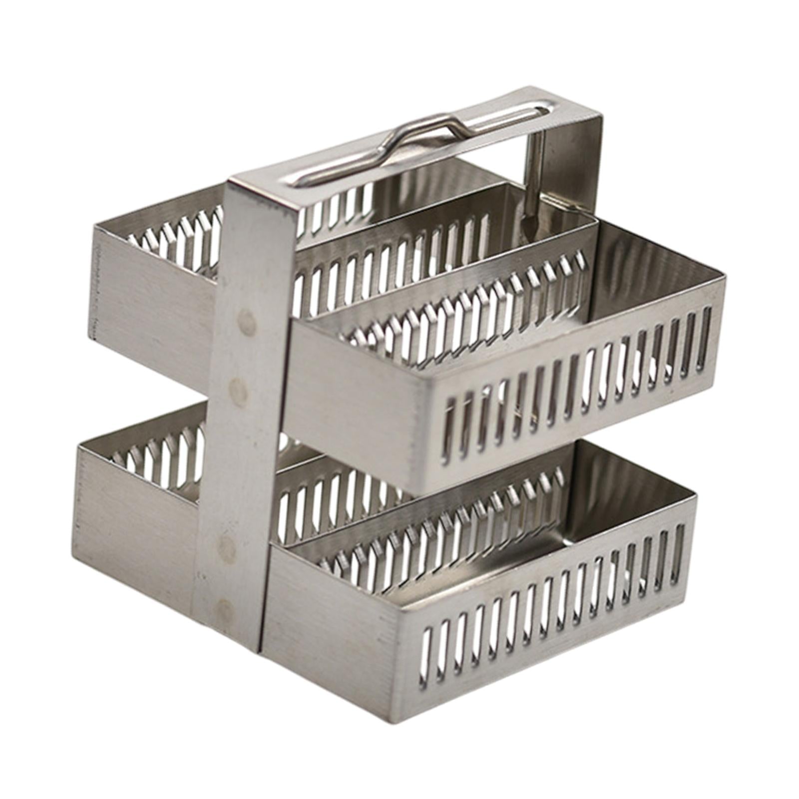 Stainless Steel Dyeing Rack Two Layers for Laboratory Supplies Accessory fits 30 Slides