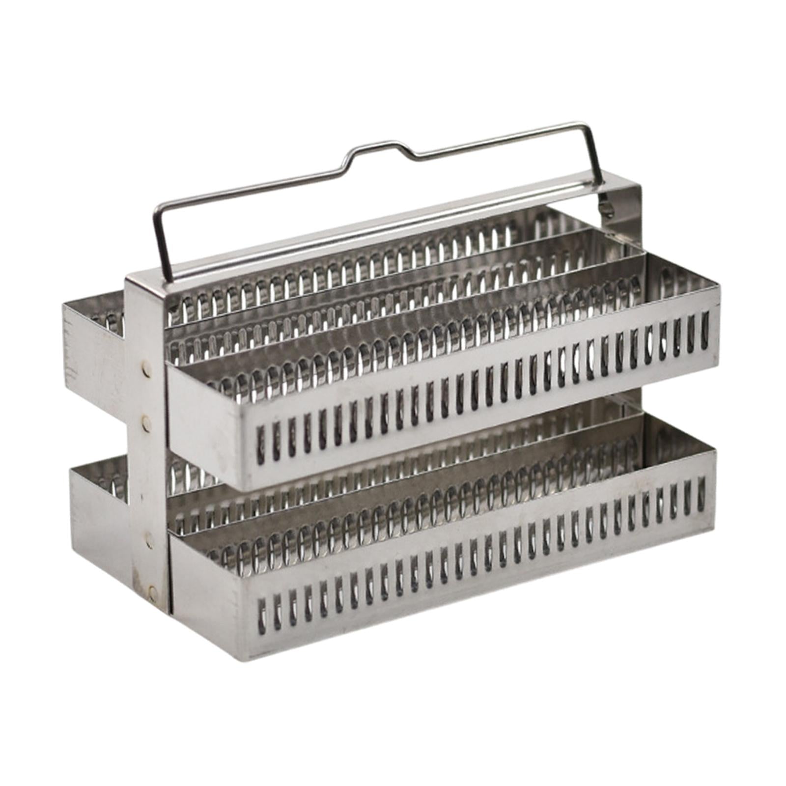 Stainless Steel Dyeing Rack Two Layers for Laboratory Supplies Accessory fits 60 Slides