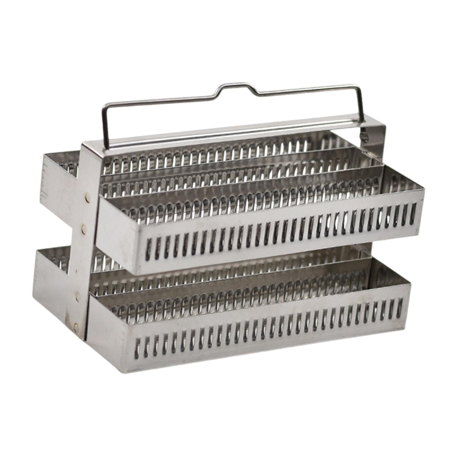 Stainless Steel Dyeing Rack Two Layers for Laboratory Supplies Accessory fits 60 Slides