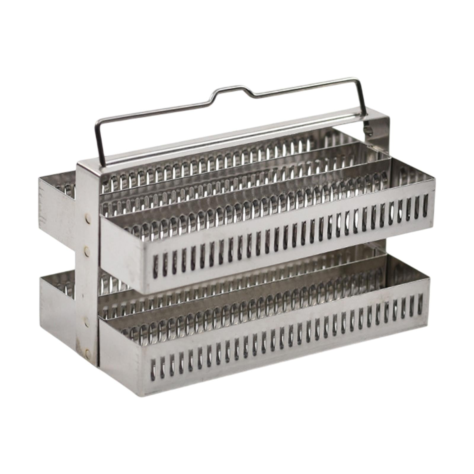Stainless Steel Dyeing Rack Two Layers for Laboratory Supplies Accessory fits 60 Slides