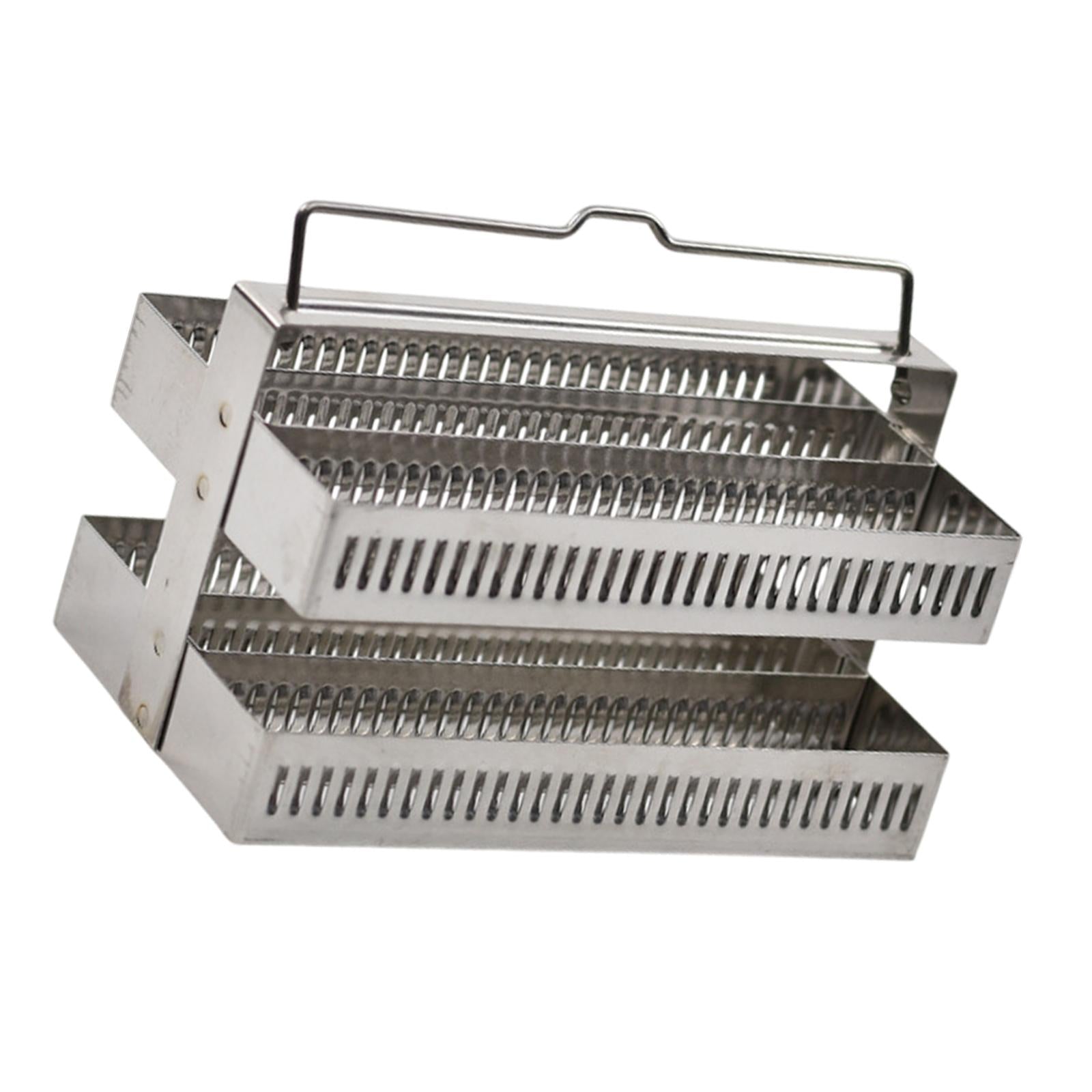 Stainless Steel Dyeing Rack Two Layers for Laboratory Supplies Accessory fits 60 Slides