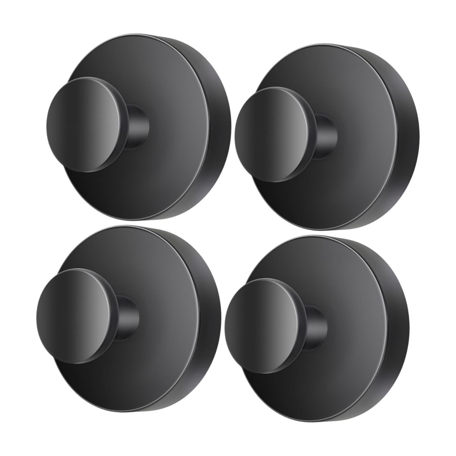 4 Pieces Suction Cup Hooks Wall Hooks for Glass Window Door Kitchen Restroom Black