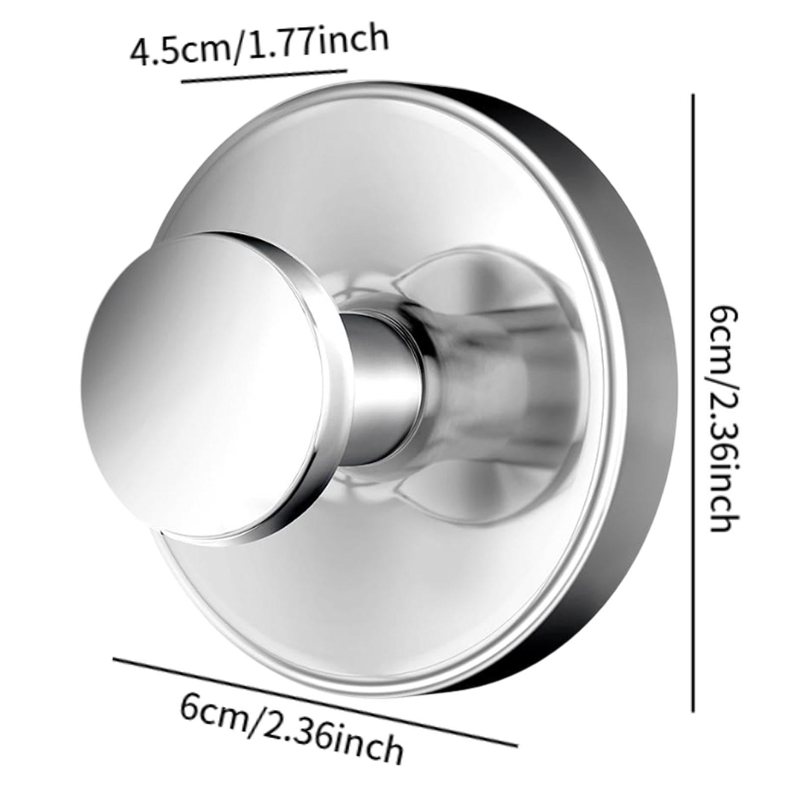 4 Pieces Suction Cup Hooks Wall Hooks for Glass Window Door Kitchen Restroom Glossy Silver