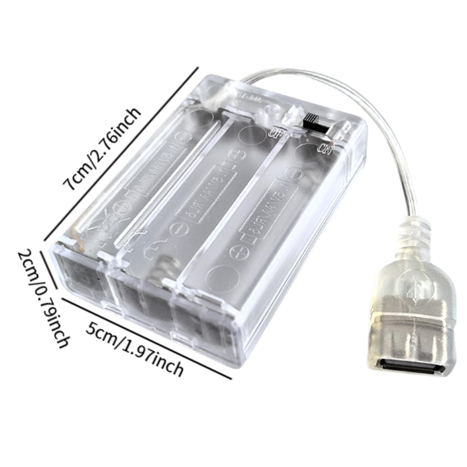 3xaa Battery Holder with Switch Cover Reliable Protection Clear Battery Case