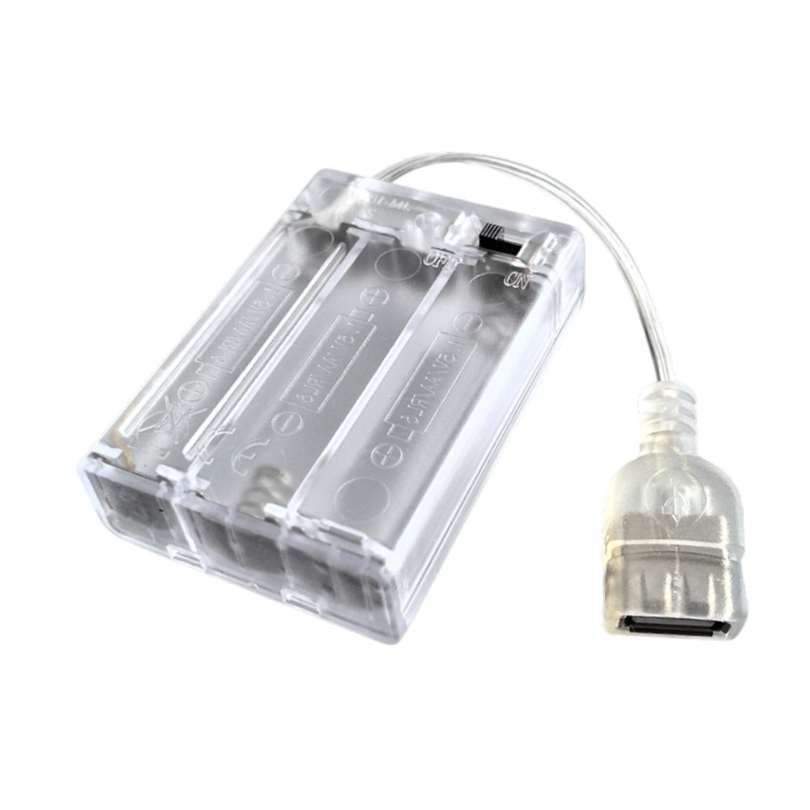 3xaa Battery Holder with Switch Cover Reliable Protection Clear Battery Case