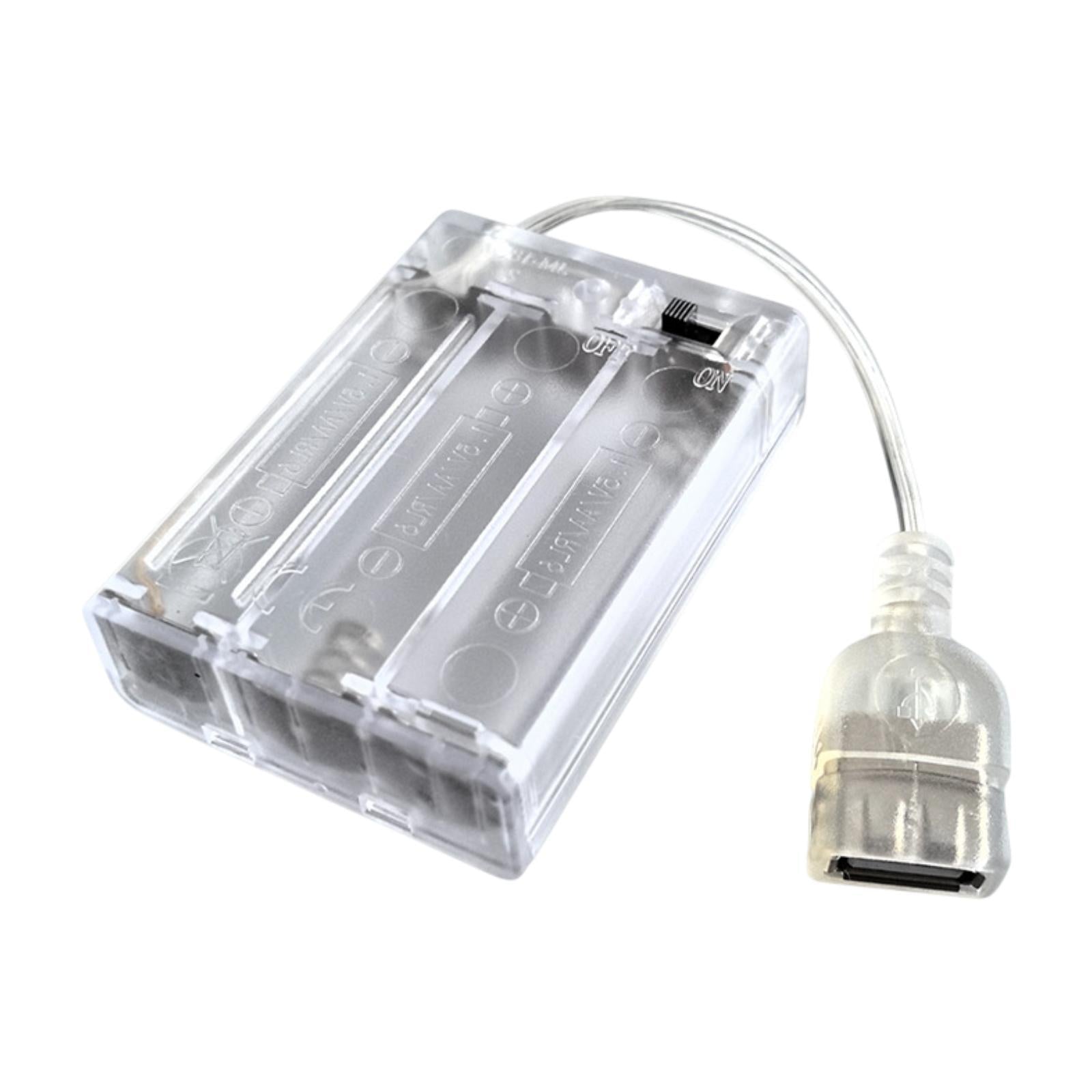 3xaa Battery Holder with Switch Cover Reliable Protection Clear Battery Case
