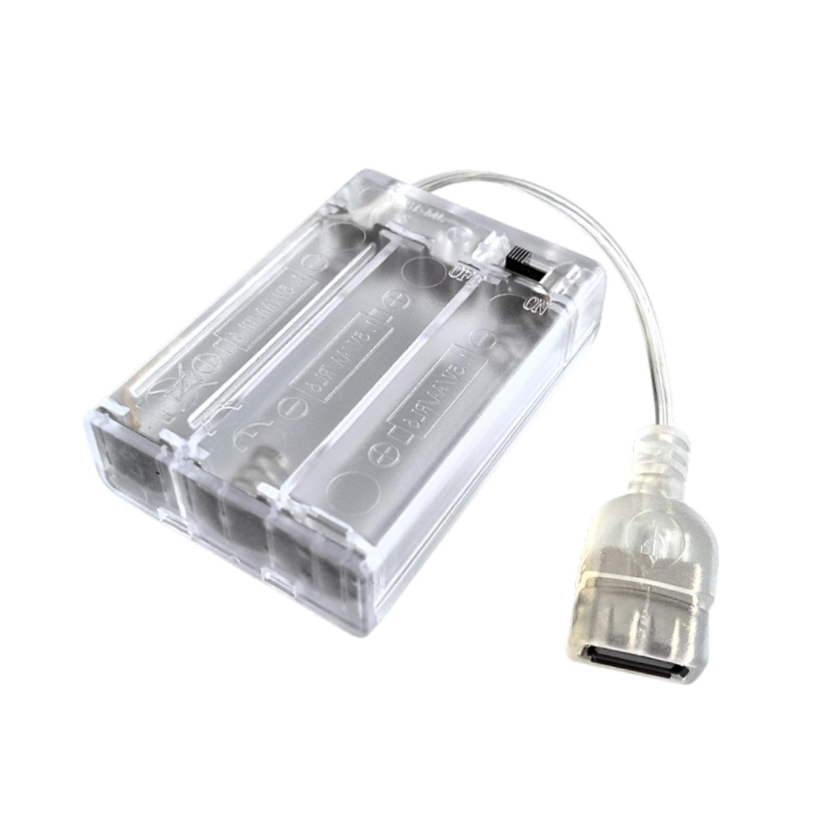 3xaa Battery Holder with Switch Cover Reliable Protection Clear Battery Case
