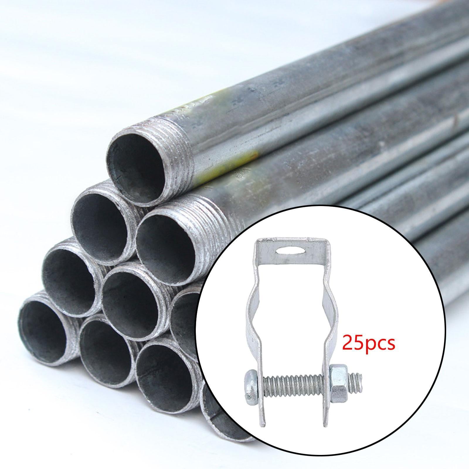 25x Galvanized Steel Conduit Hangers Rigid Silver Versatile Professional 18.8 mm