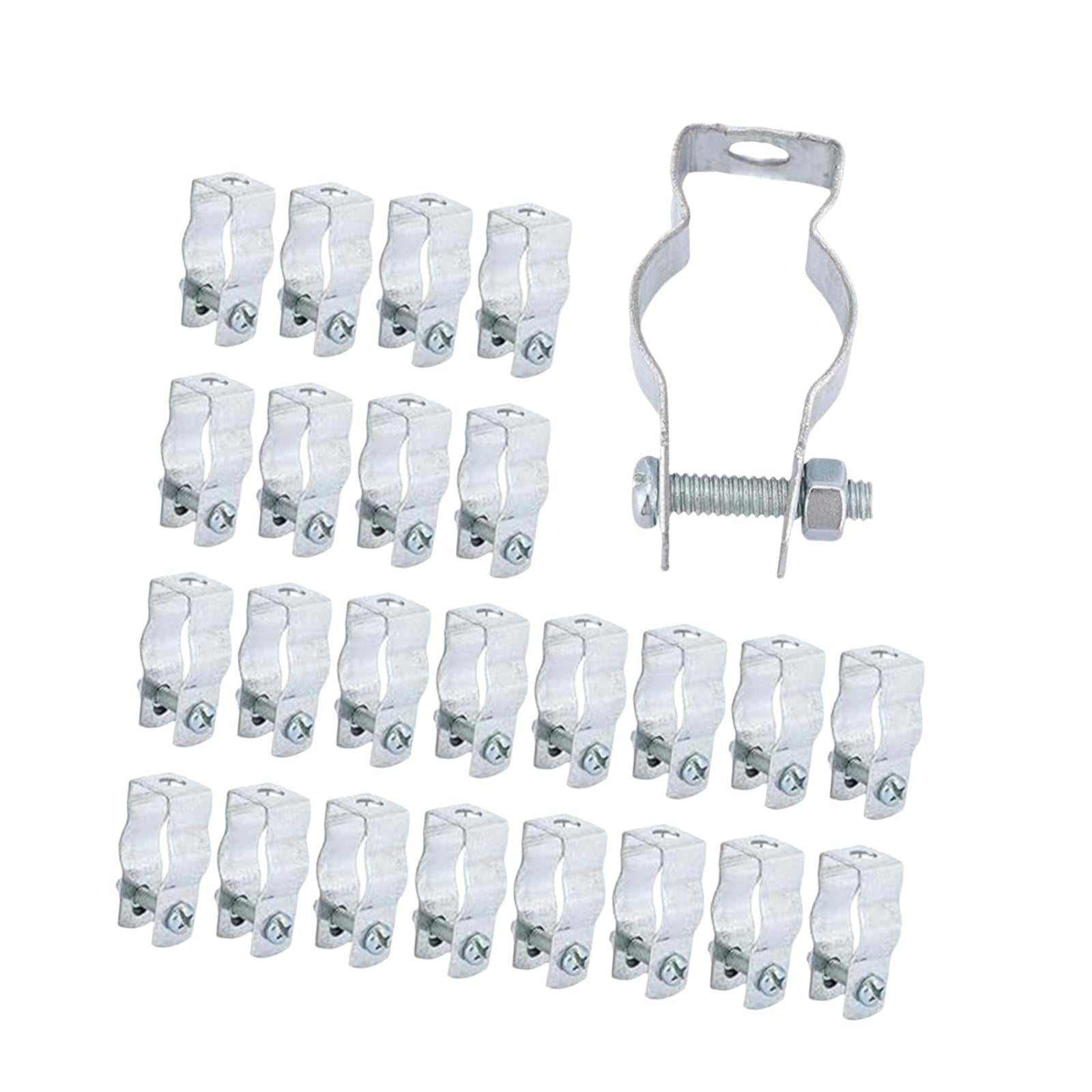 25x Galvanized Steel Conduit Hangers Rigid Silver Versatile Professional 20 mm