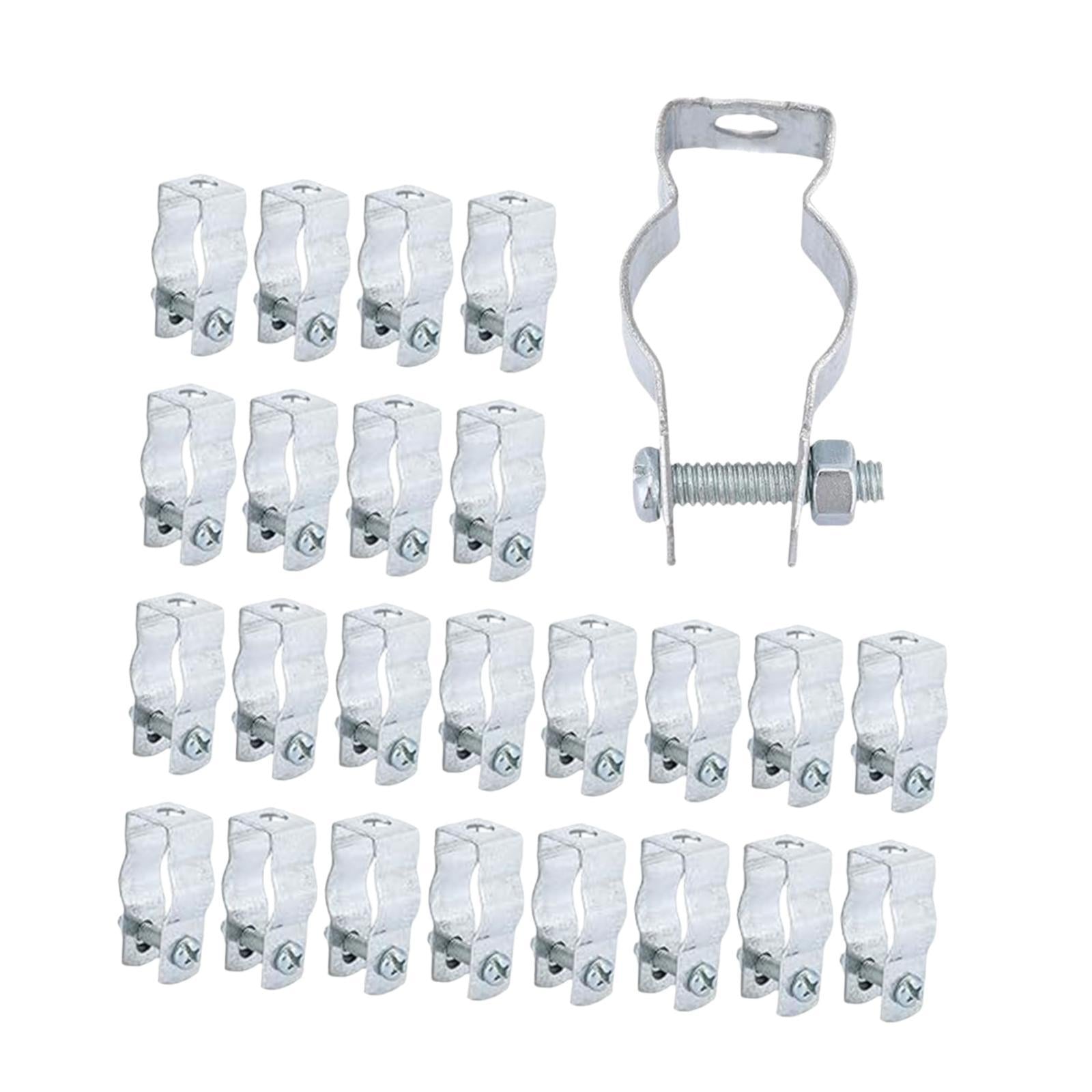25x Galvanized Steel Conduit Hangers Rigid Silver Versatile Professional 20 mm