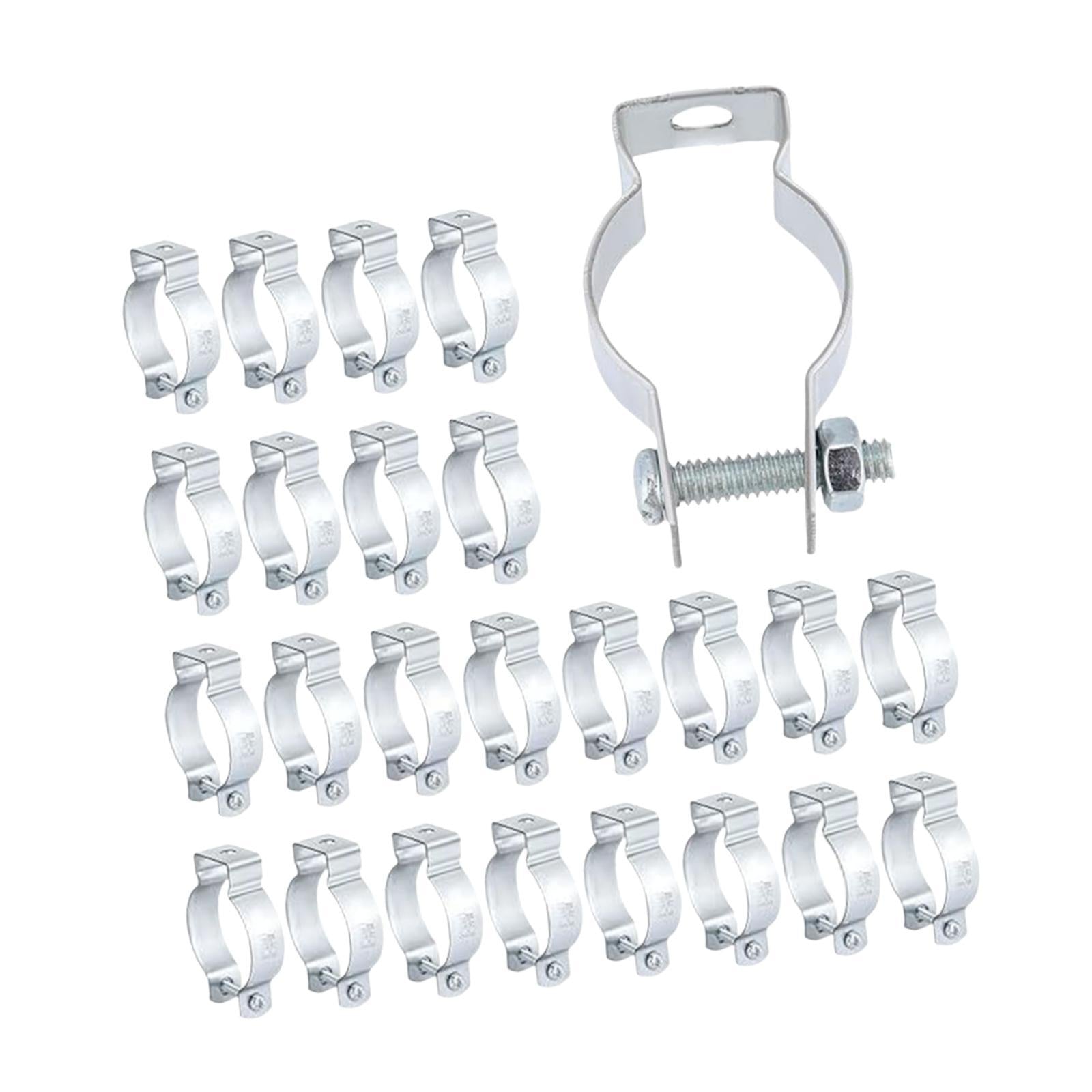 25x Galvanized Steel Conduit Hangers Rigid Silver Versatile Professional 24.8 mm