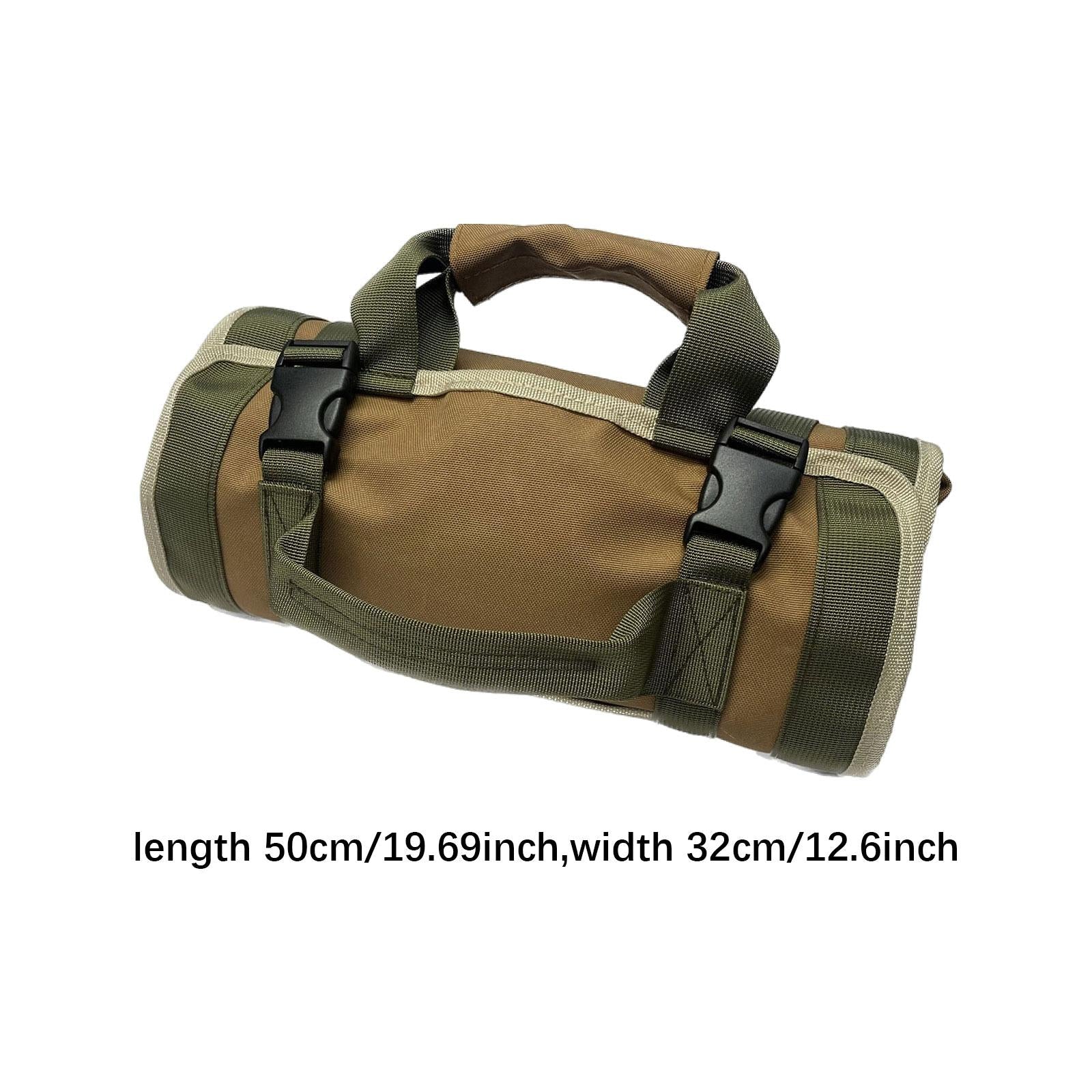 Roll up Tool Bag Oxford Cloth Rollup Toolbag for Electrician Husband Grandpa
