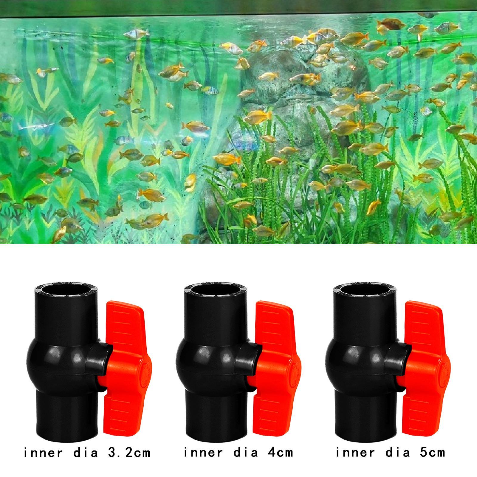 PVC Ball Valve Slip Fitting Aquarium Socket Valve Sewage Pipe Control Valve Inner Dia 3.2cm