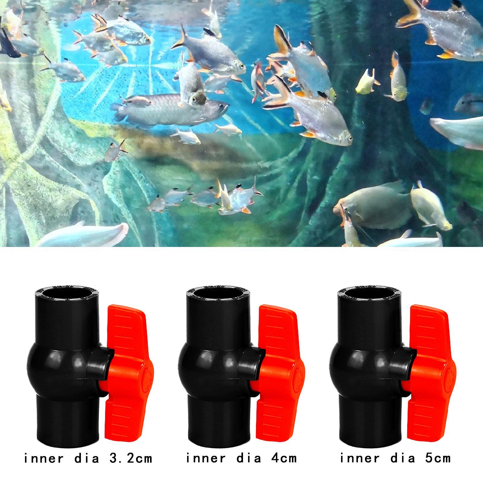 PVC Ball Valve Slip Fitting Aquarium Socket Valve Sewage Pipe Control Valve Inner Dia 3.2cm