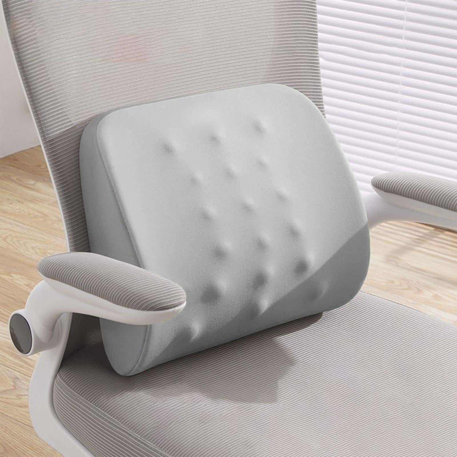 Waist Support Pad Soft Lumbar Support Pillow for Car Plane Office Desk Chair Gray