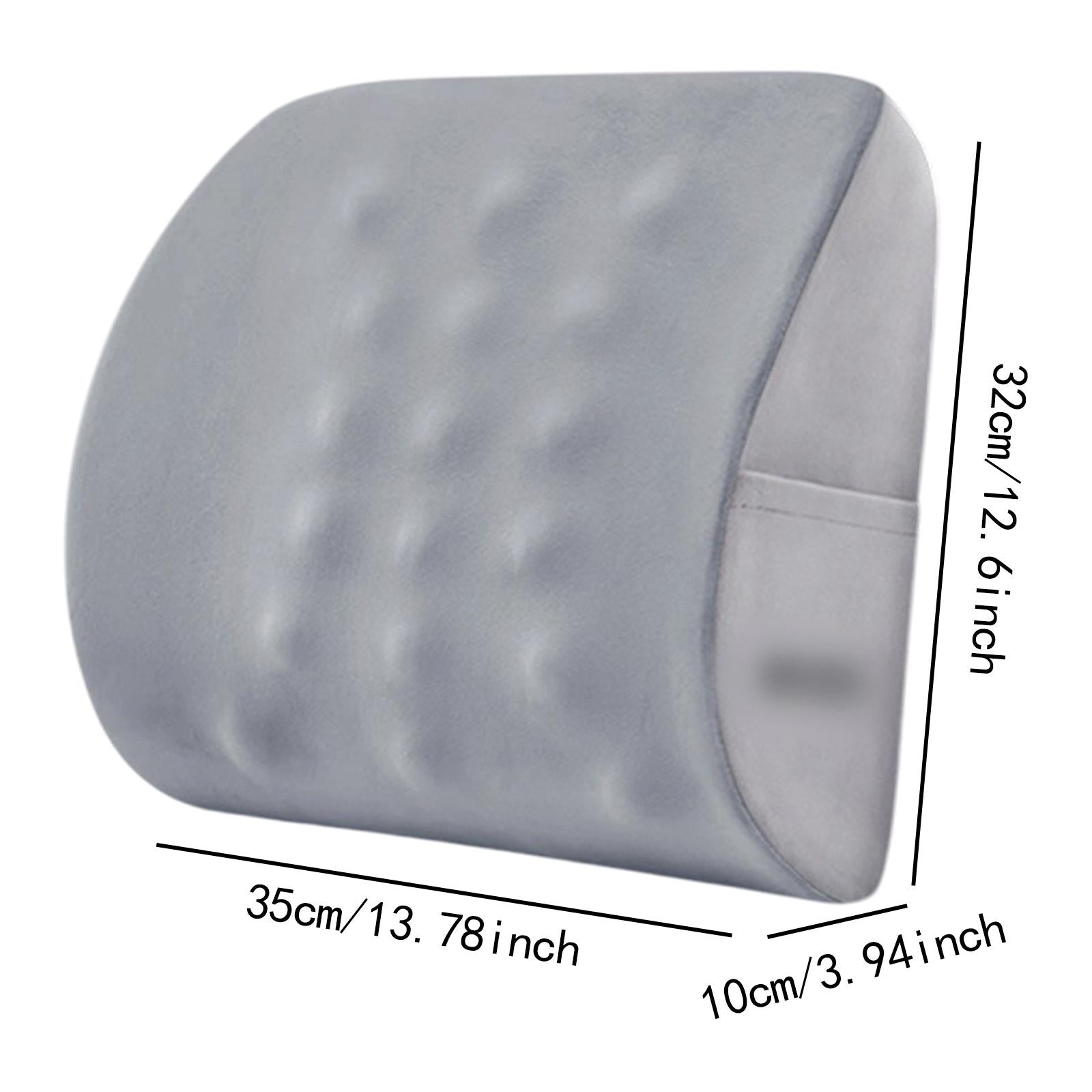 Waist Support Pad Soft Lumbar Support Pillow for Car Plane Office Desk Chair Gray