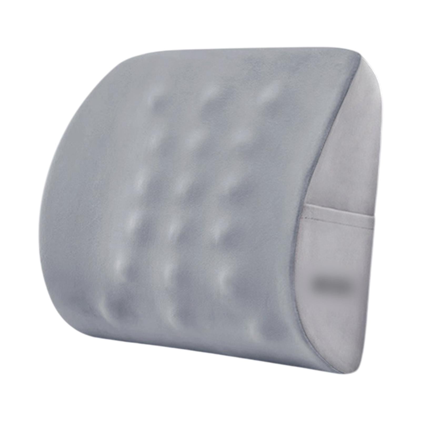 Waist Support Pad Soft Lumbar Support Pillow for Car Plane Office Desk Chair Gray