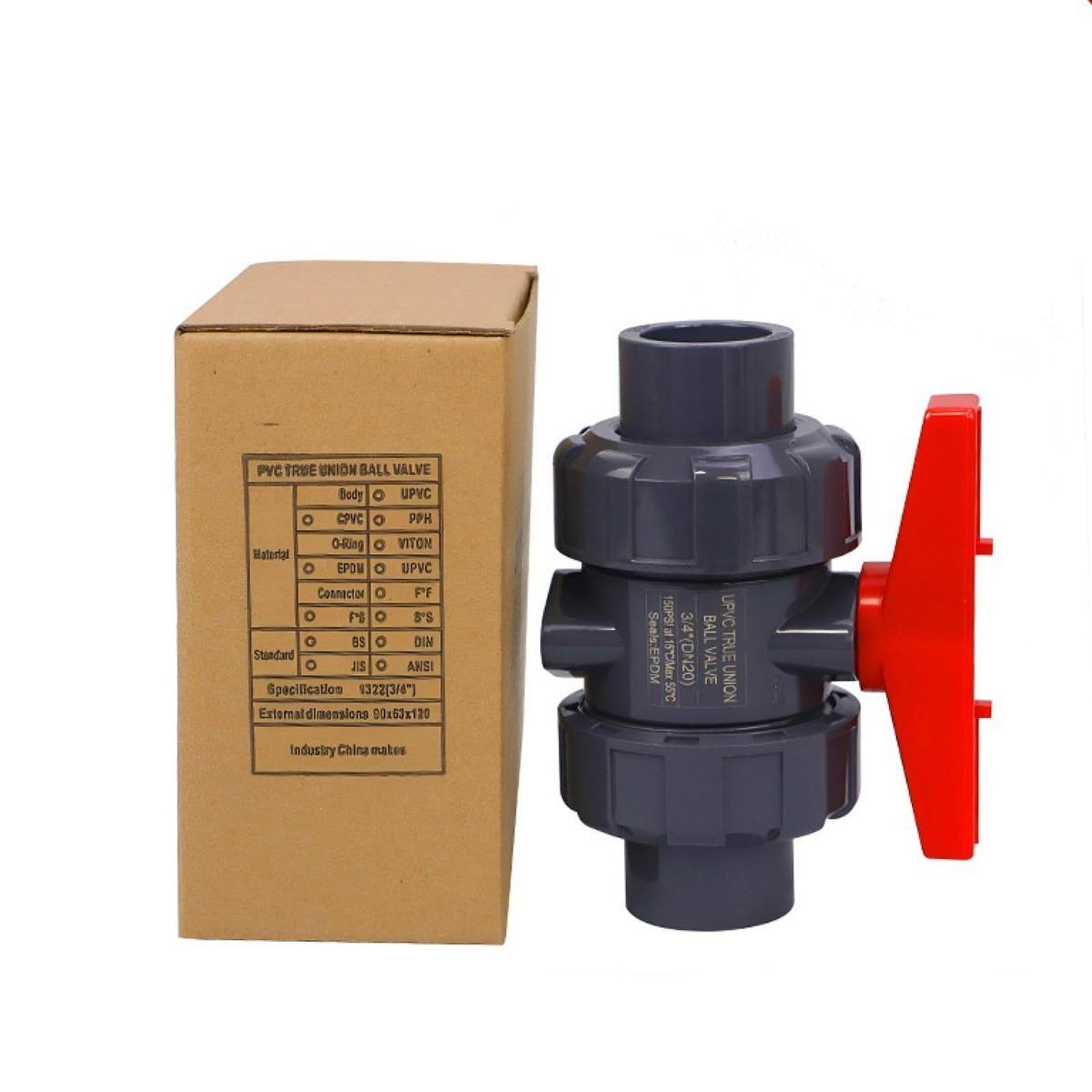 True Union Full Ball Valve 3/4 with Full Port for Pools Aquariums Tubs"