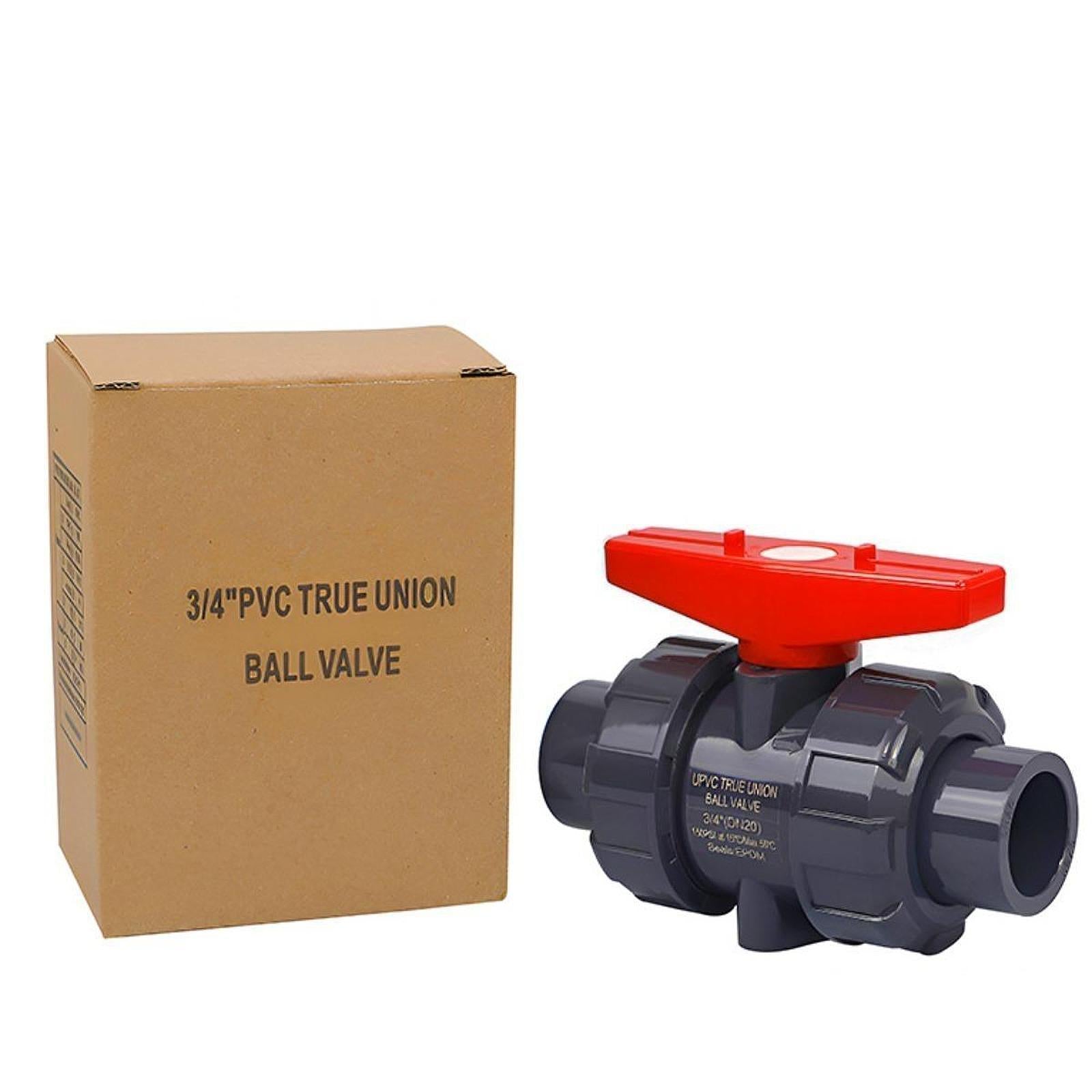 True Union Full Ball Valve 3/4 with Full Port for Pools Aquariums Tubs"